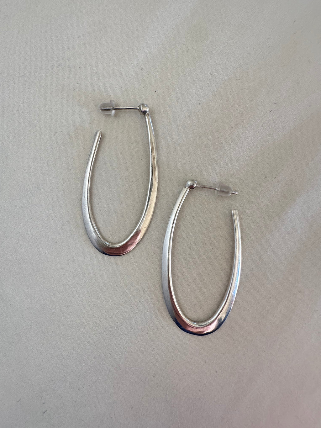 Mexican Sterling Silver Oval Hoops