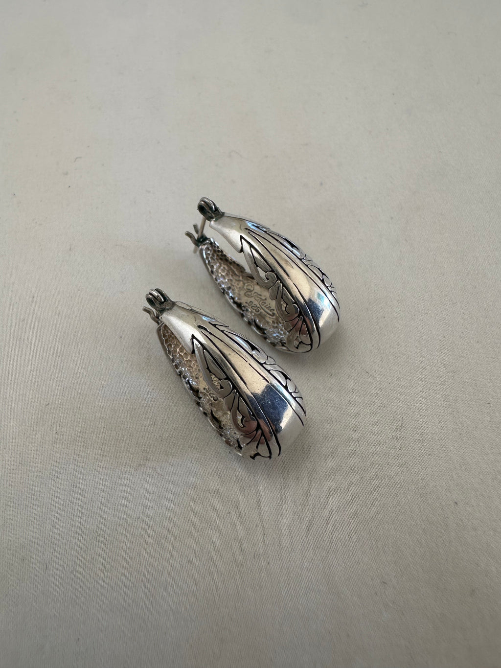 Jezlaine Sterling Silver Hoops