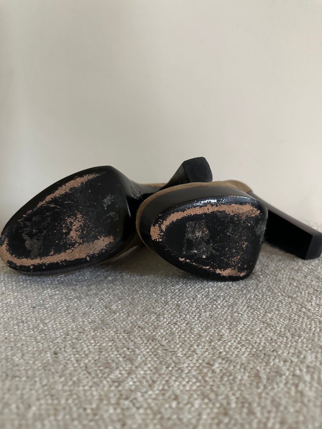 Lanvin Paris Green Suede Platform Heels — River Collection (2009)