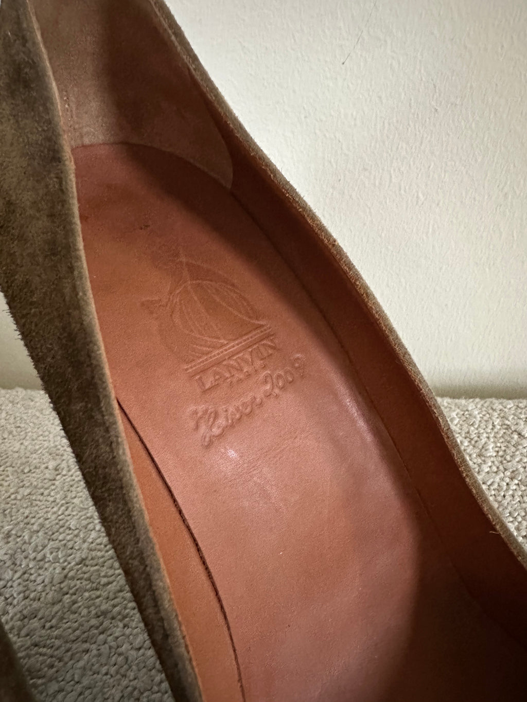 Lanvin Paris Green Suede Platform Heels — River Collection (2009)