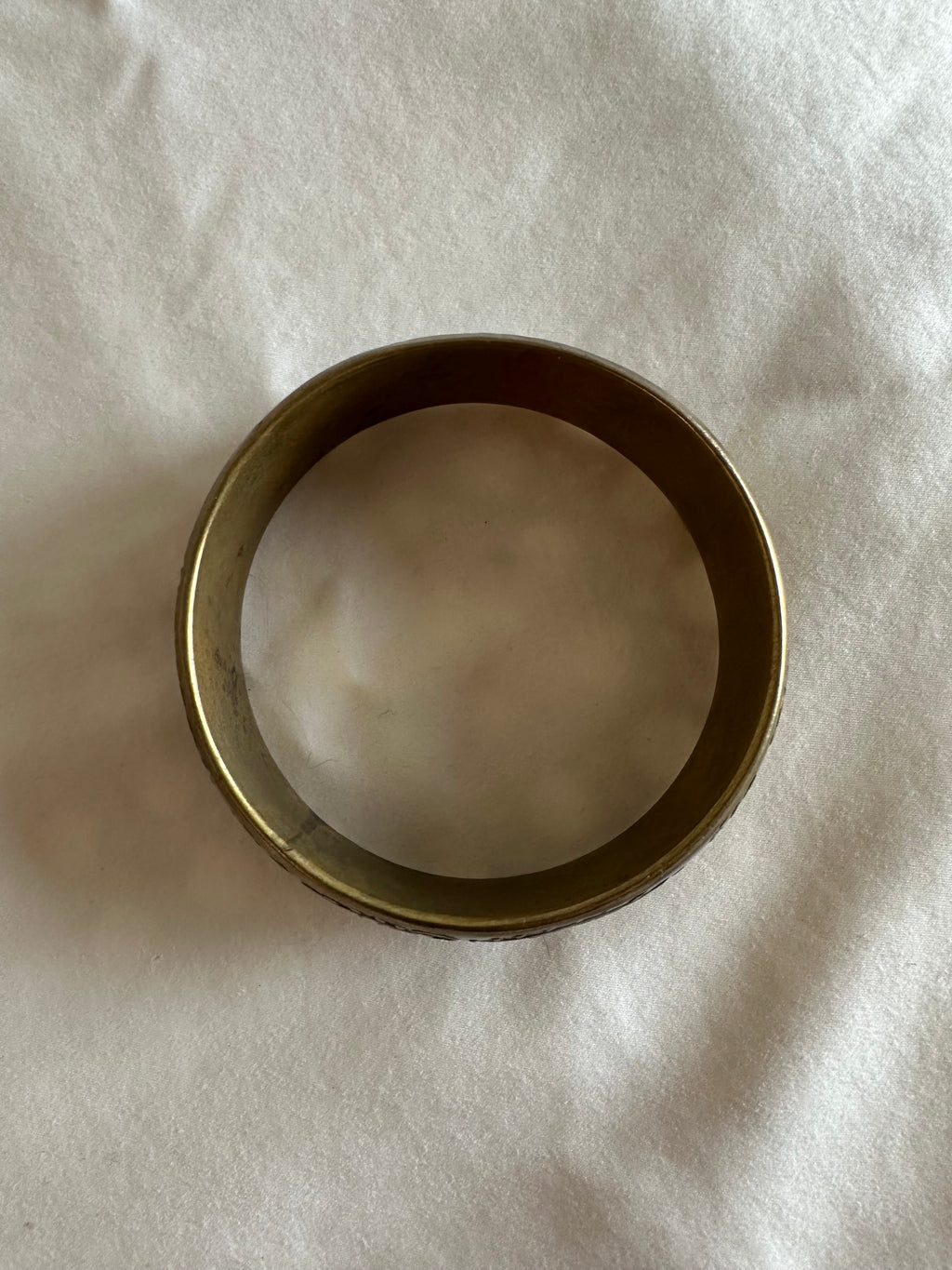 Engraved Brass Bangle