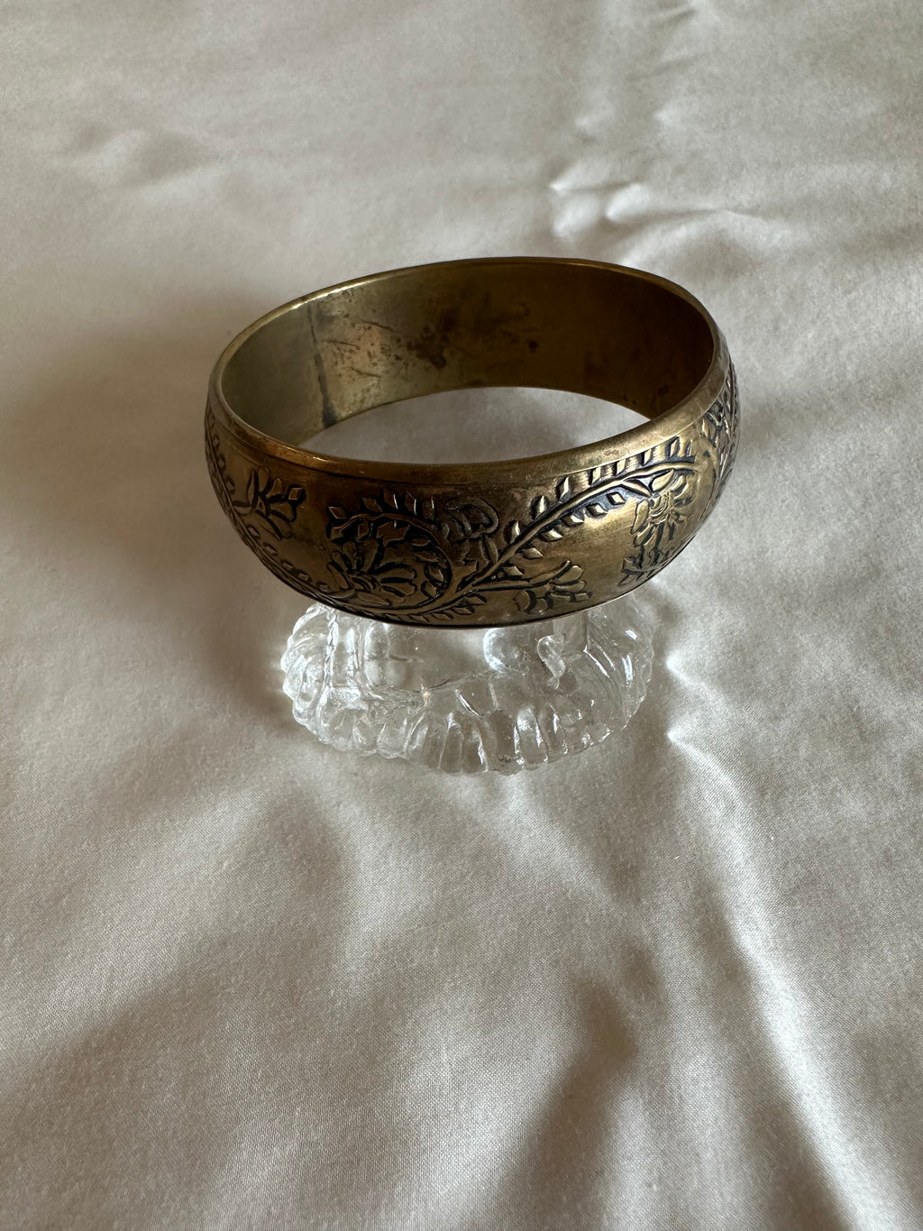 Engraved Brass Bangle