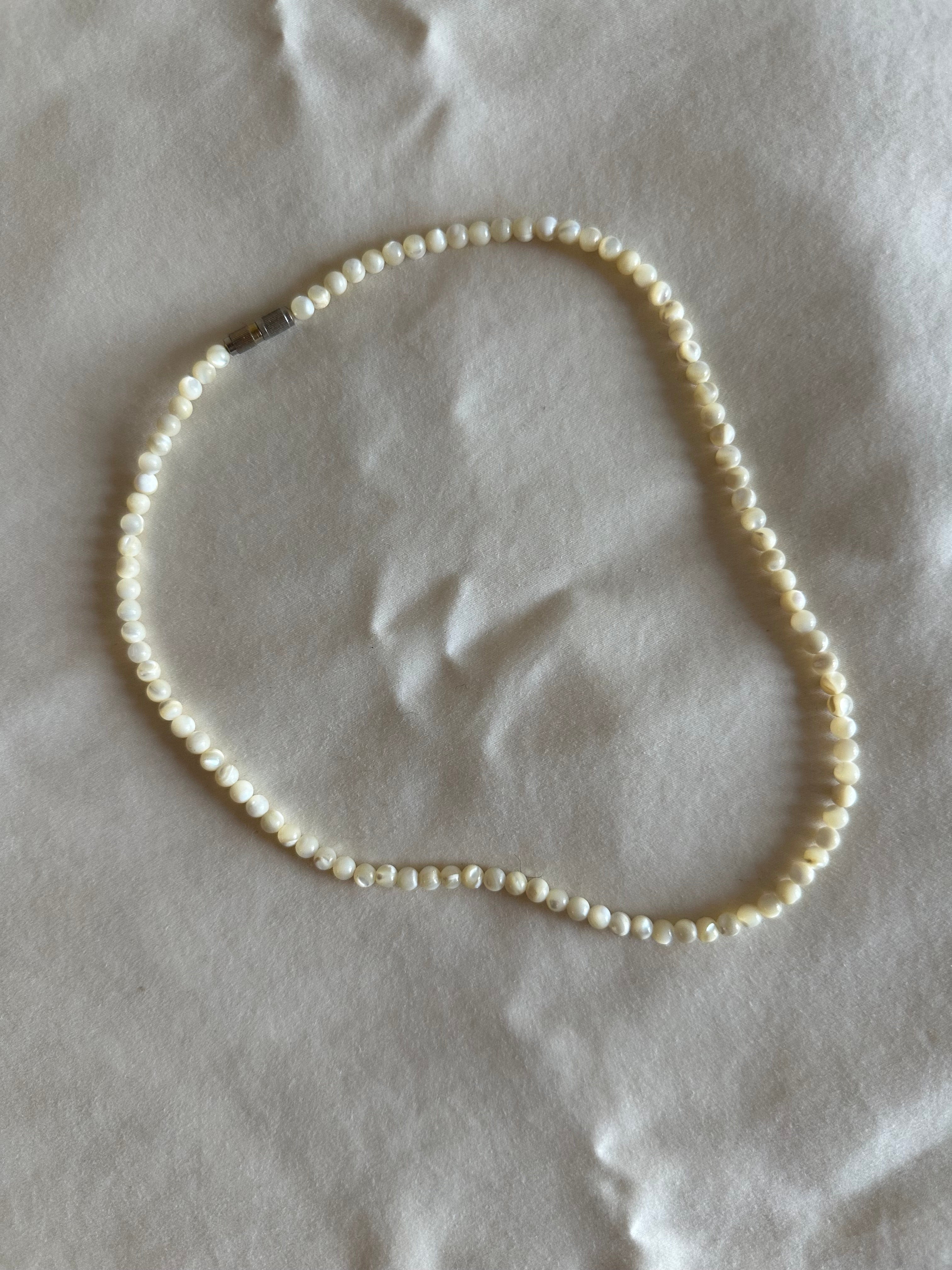Mother-of-Pearl Beaded Necklace