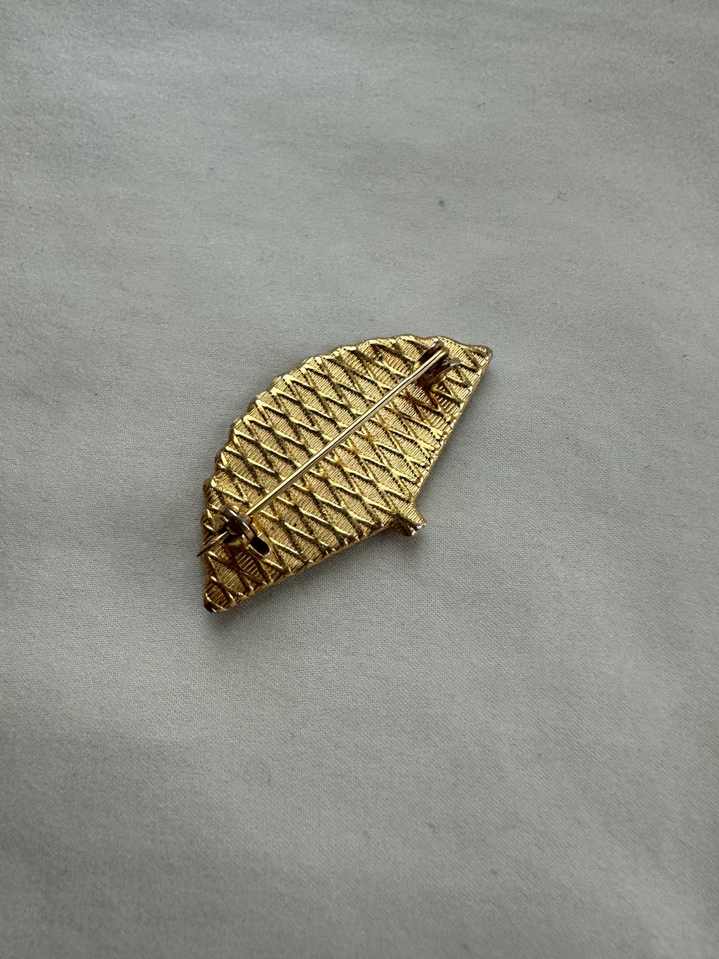 Matte Black & Gold Bird Brooch