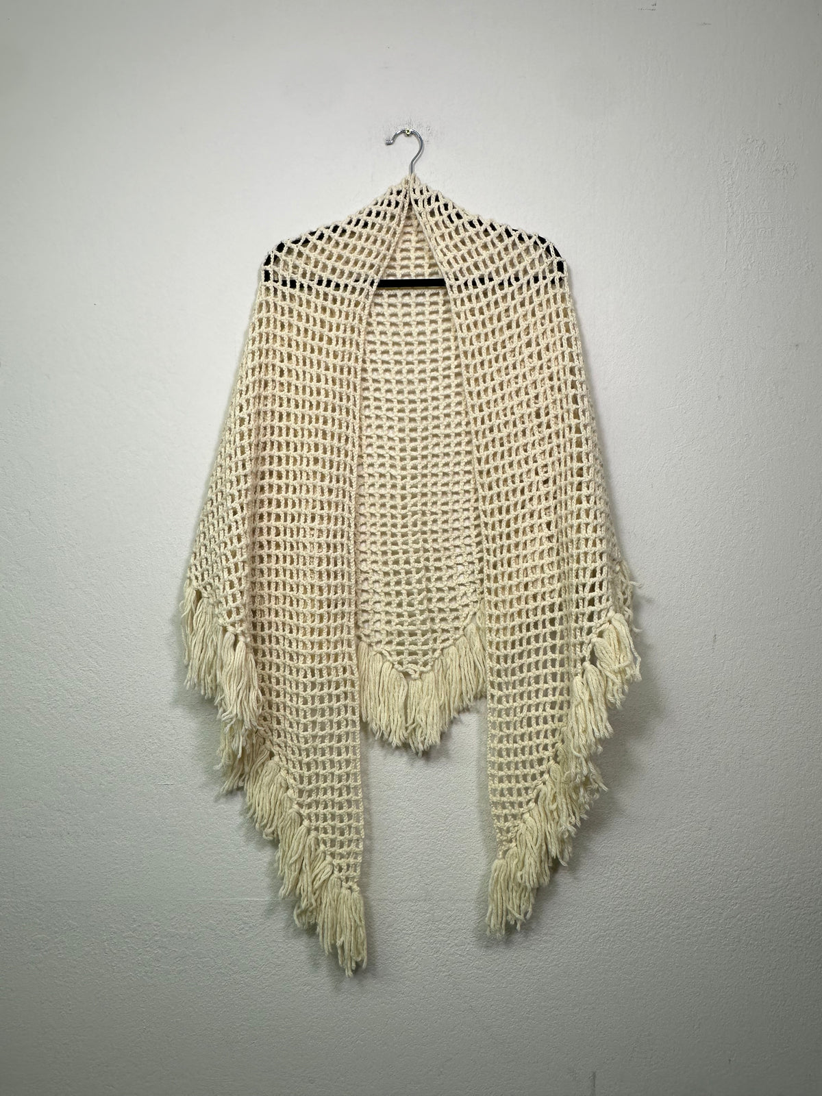Open-Weave Fringe Poncho