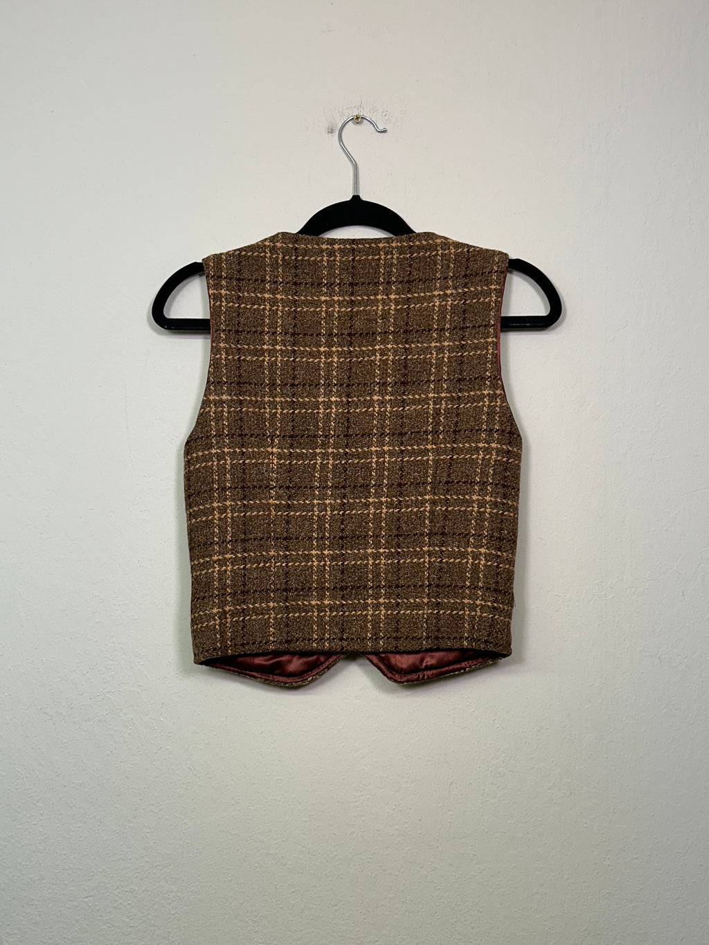 Vintage Wool Plaid Vest