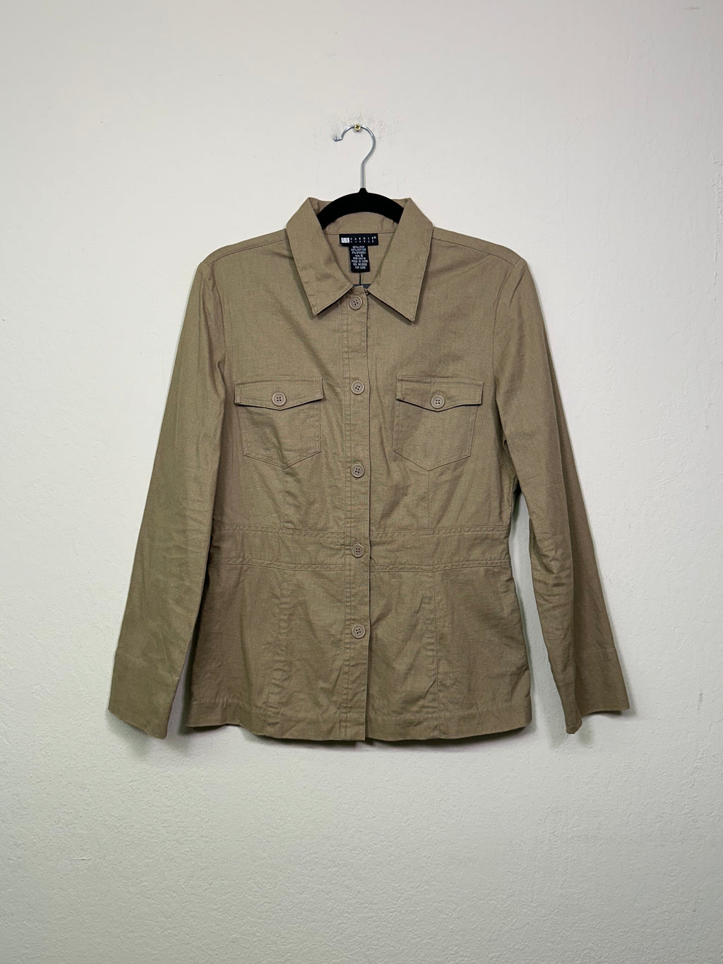 Linen-Blend Utility Jacket