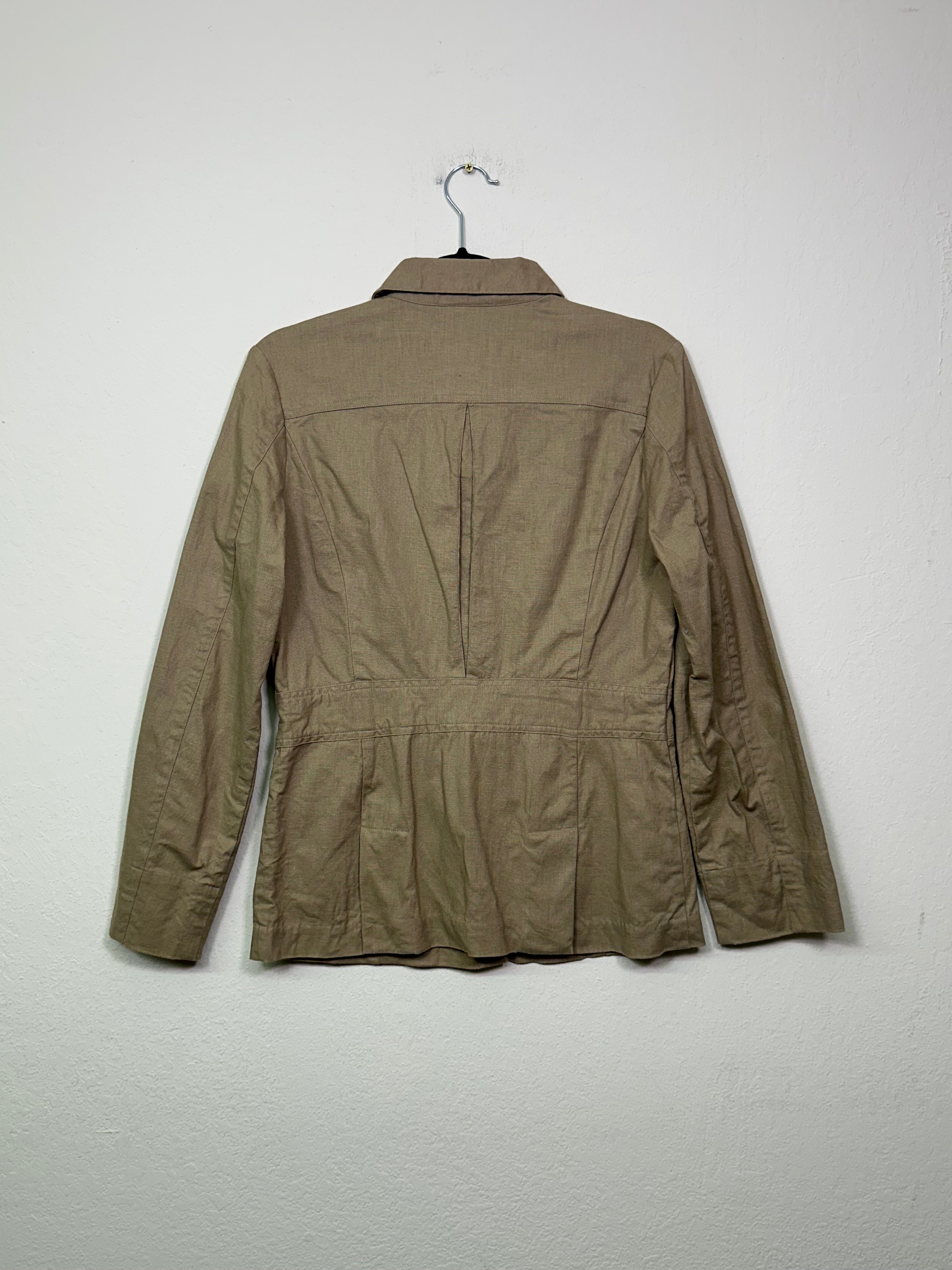 Linen-Blend Utility Jacket