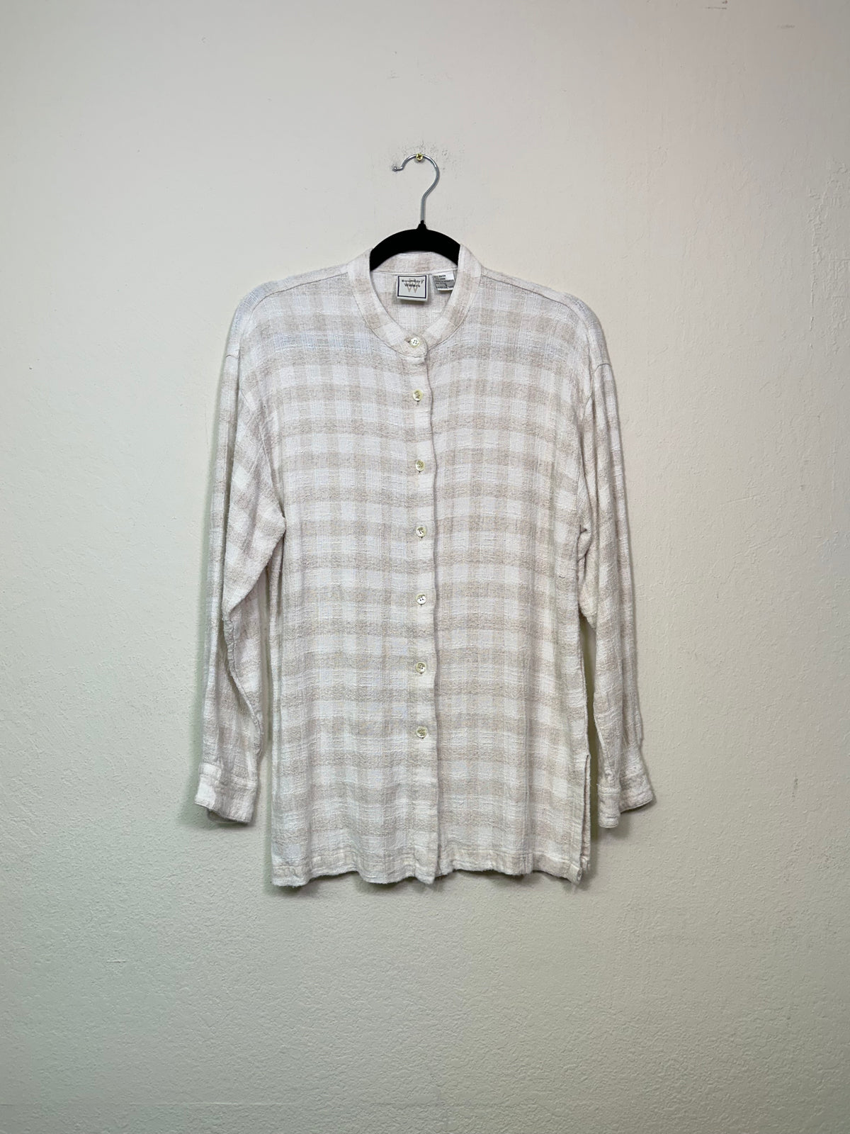 Black & White Plaid Flannel Shirt