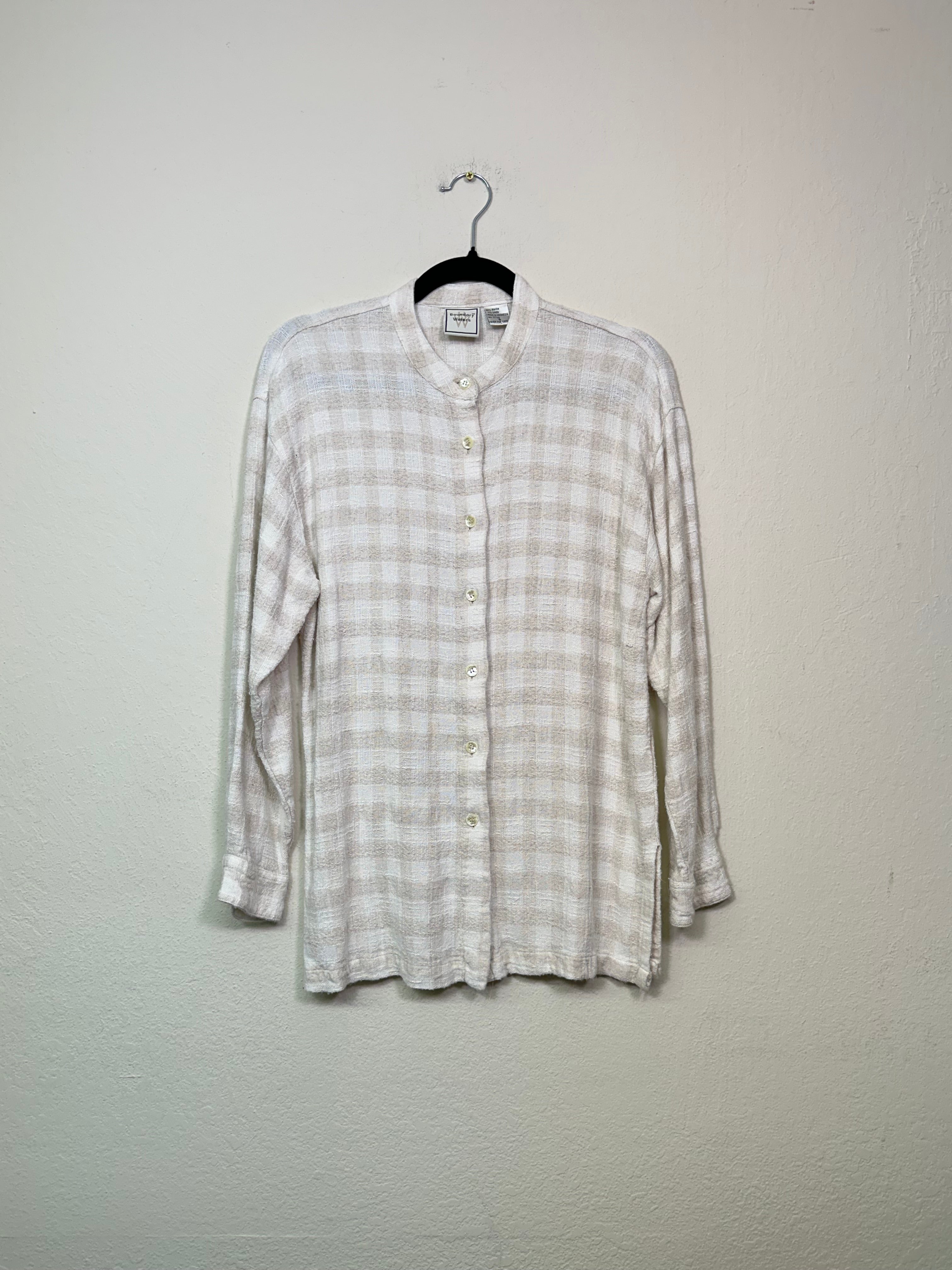 Black & White Plaid Flannel Shirt