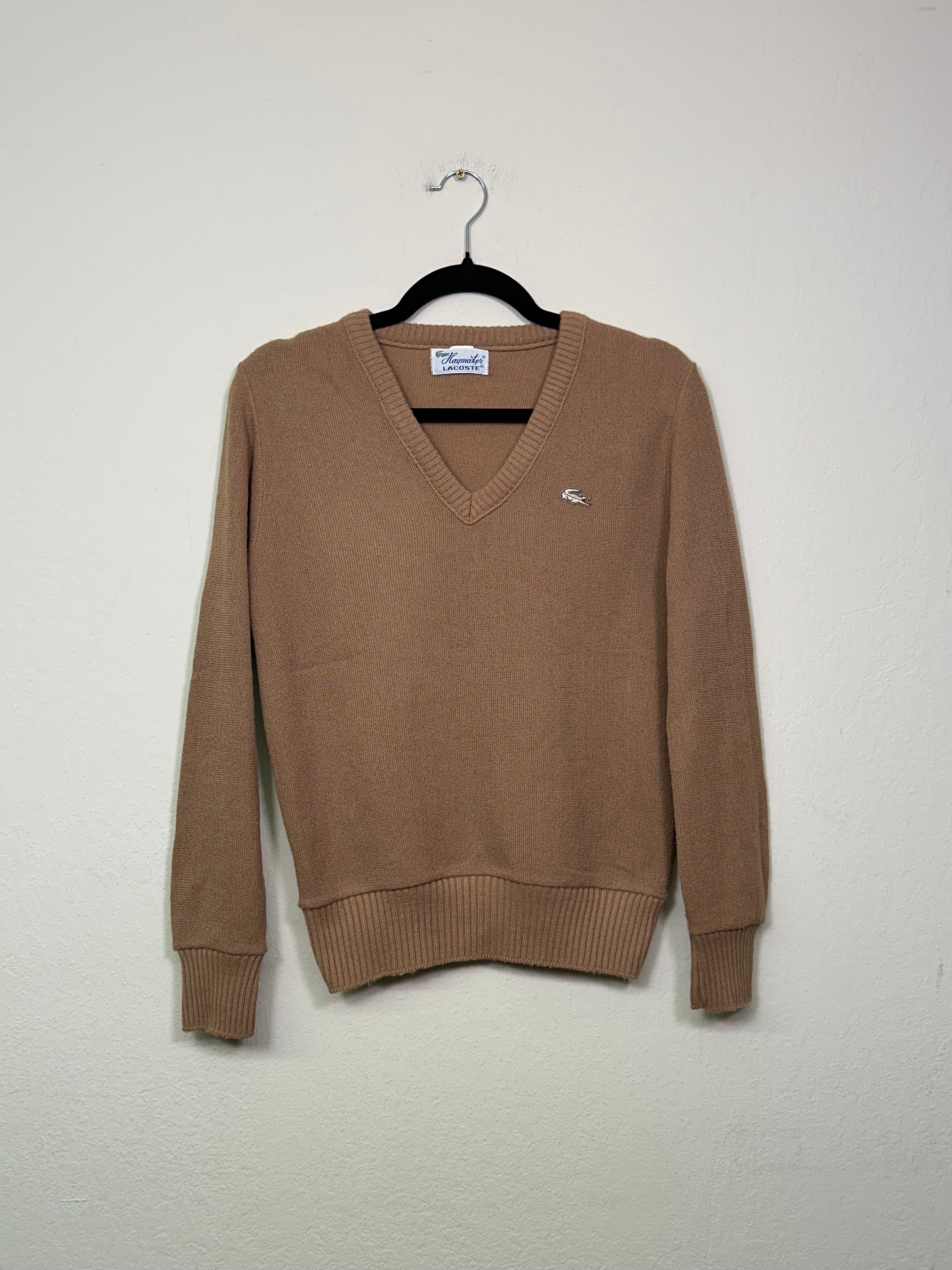 70s Lacoste V-Neck Knit Sweater