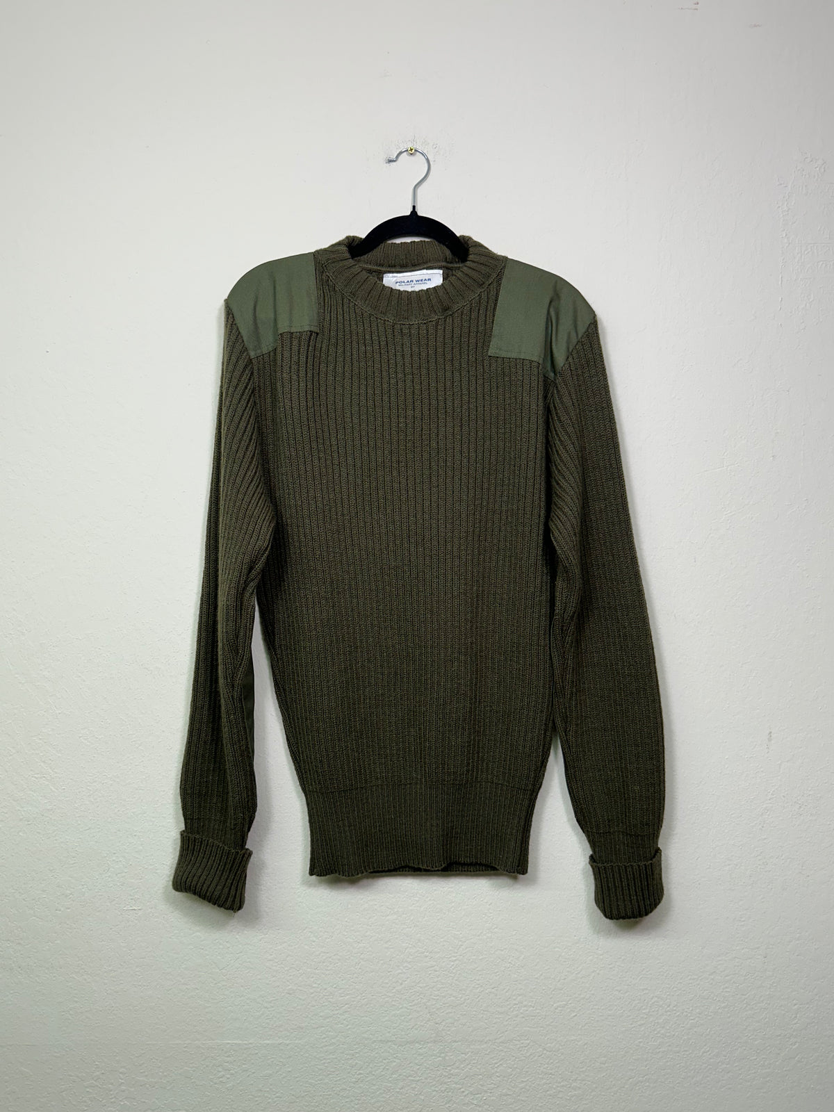 Military Wool Ribbed Sweater