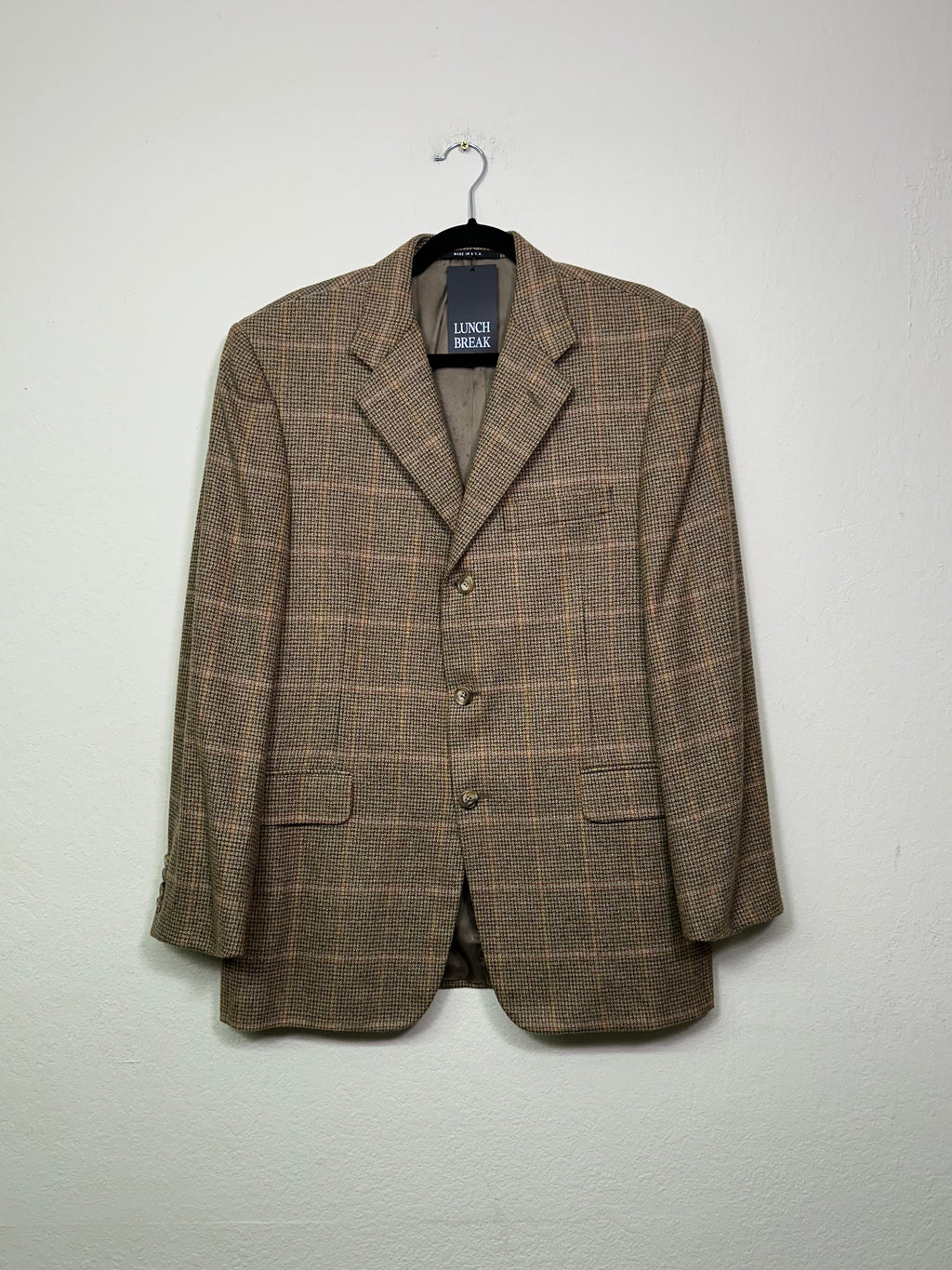 Wool & Cashmere Plaid Blazer