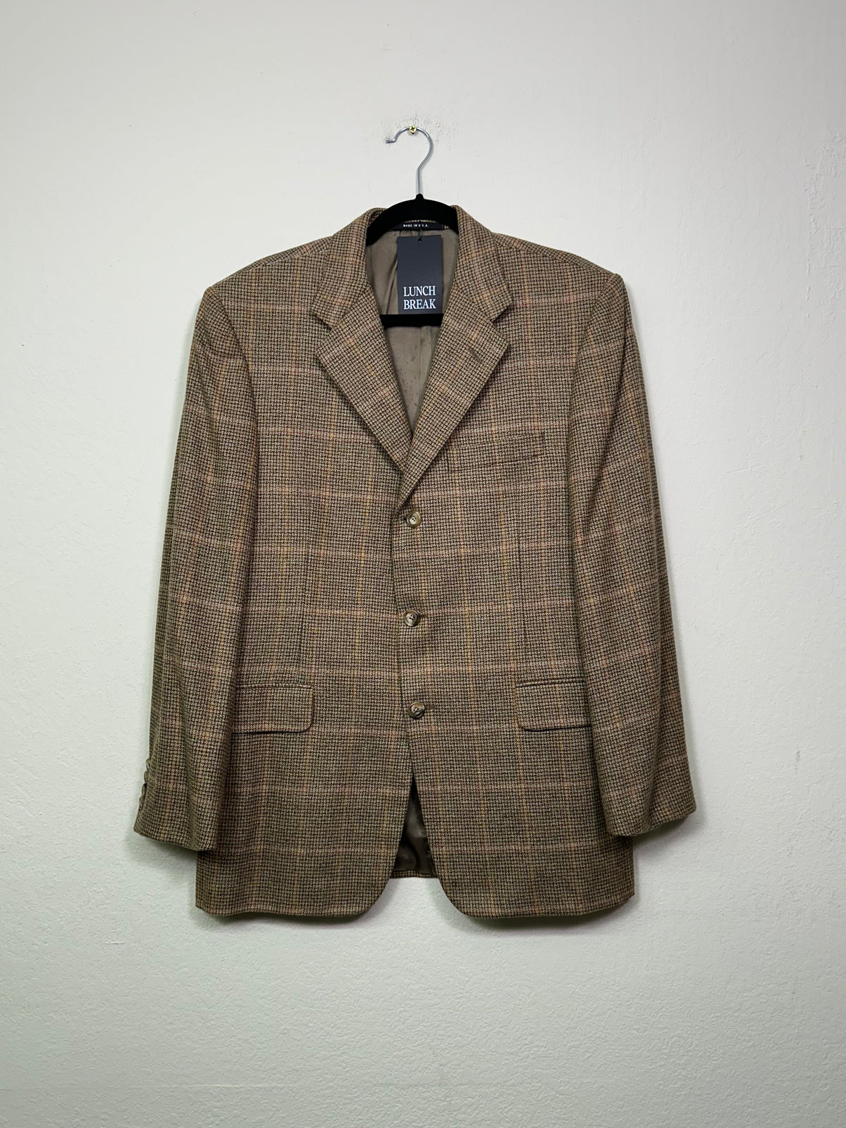 Wool & Cashmere Plaid Blazer