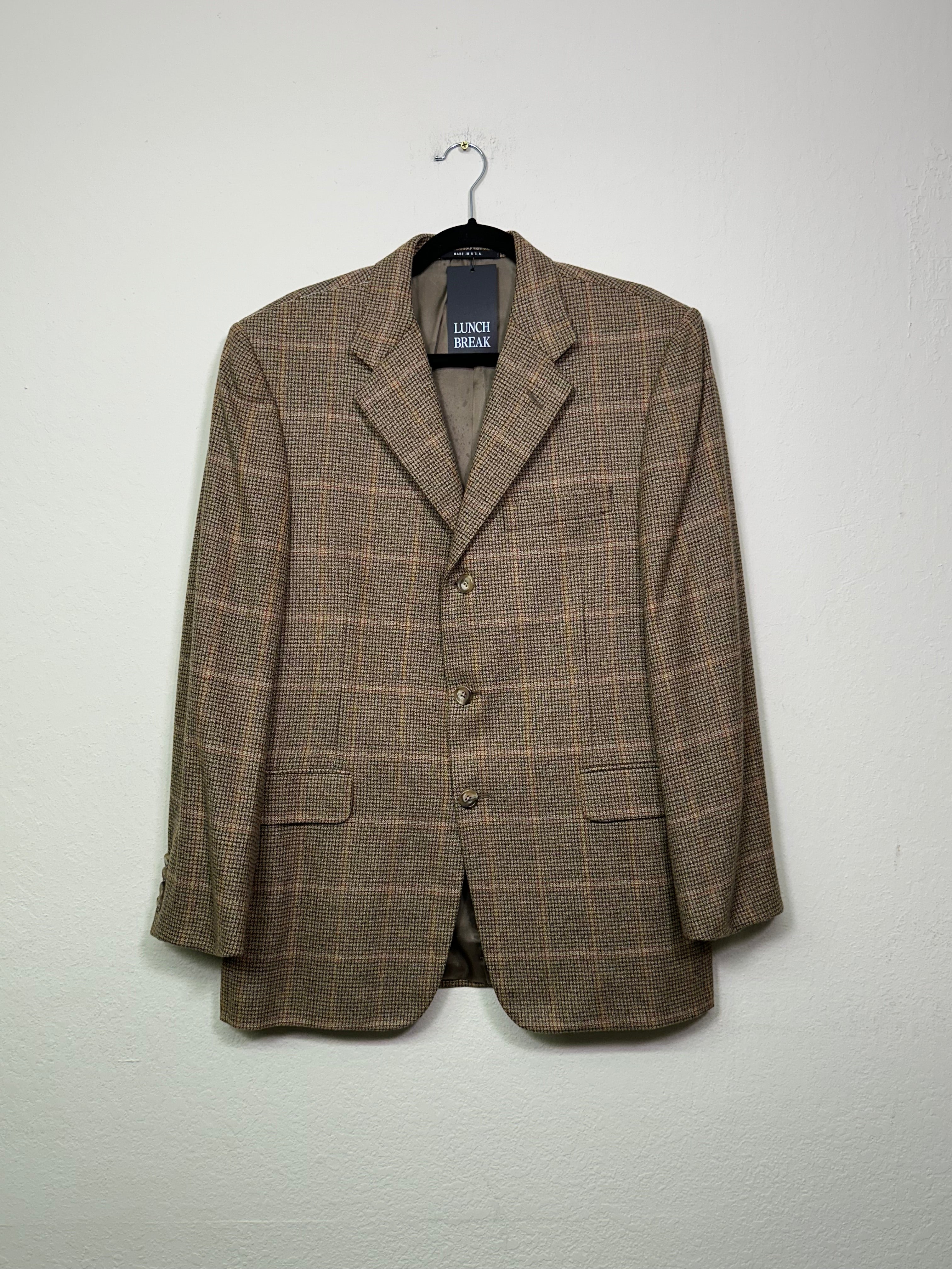 Wool & Cashmere Plaid Blazer