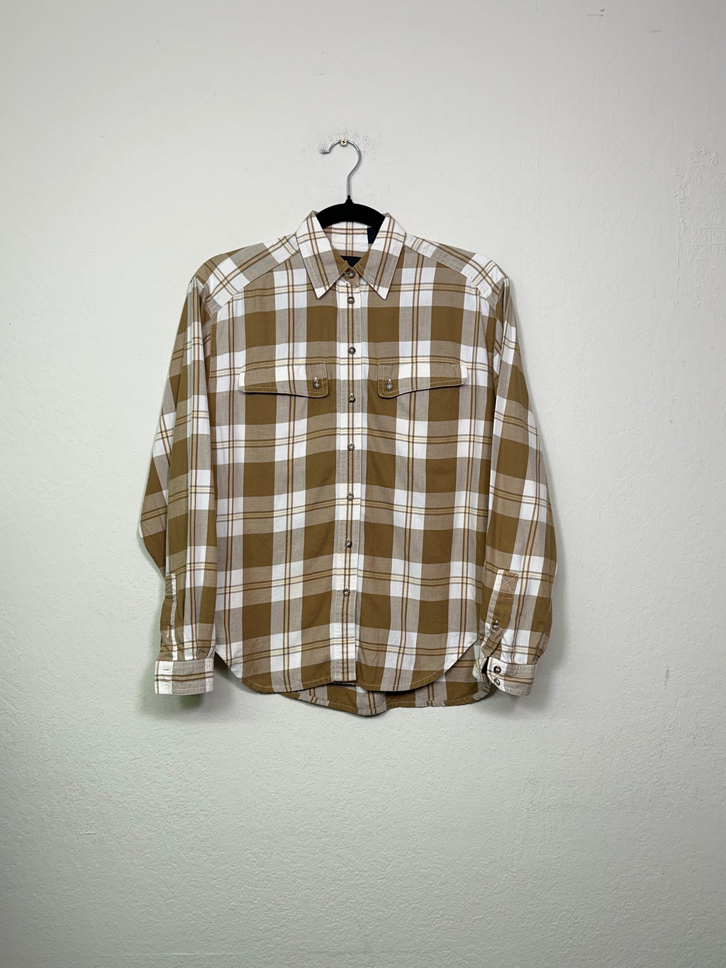 Western Plaid Button-Up Shirt