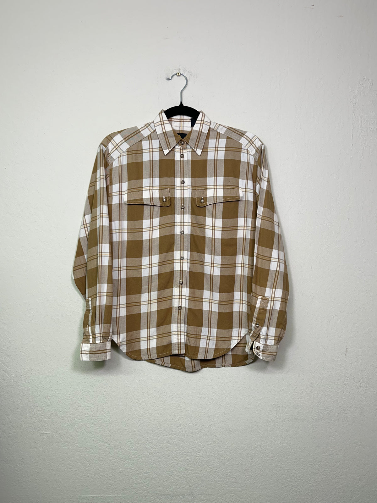 Western Plaid Button-Up Shirt