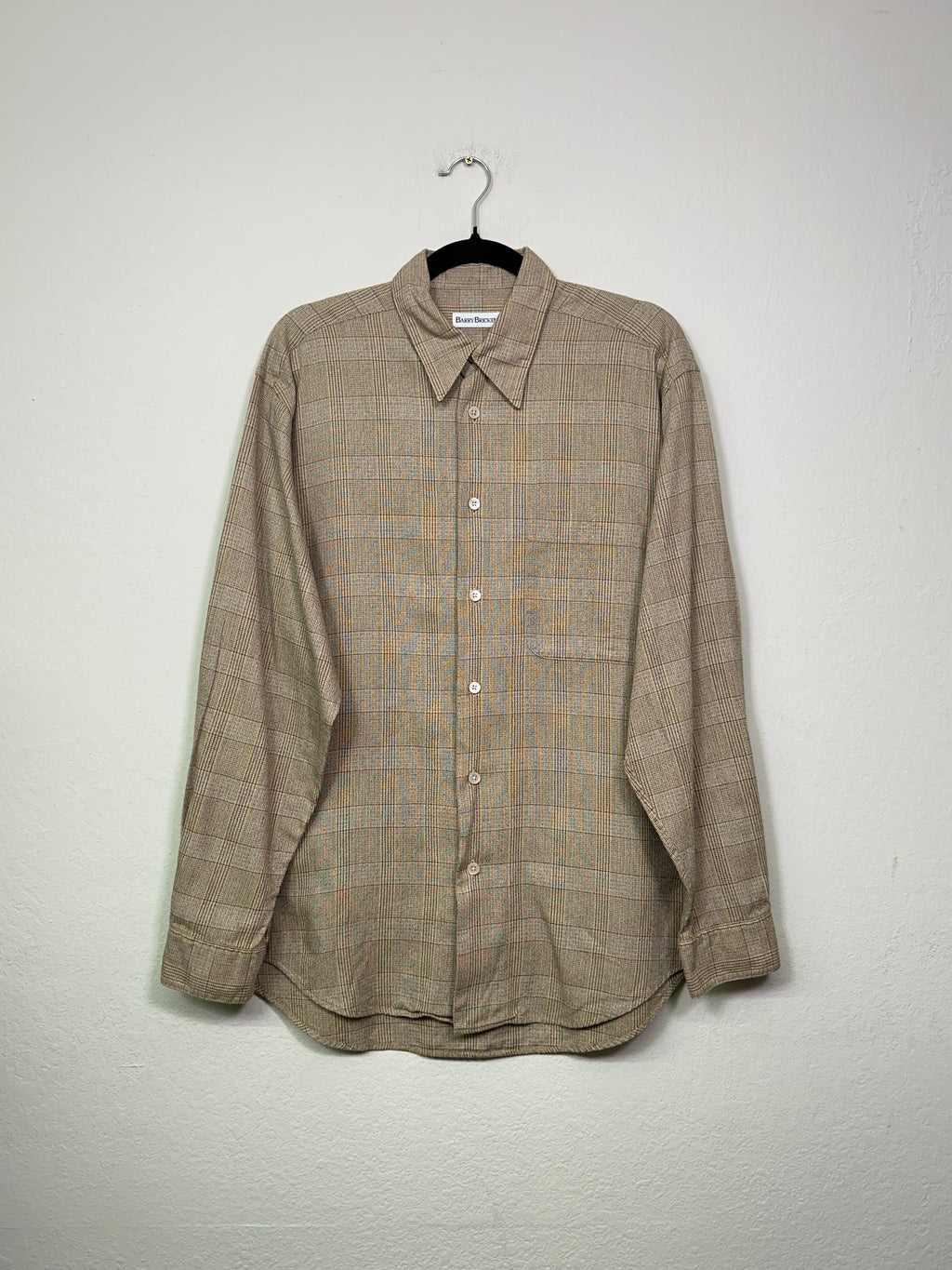 Plaid Cotton Button-Up Shirt
