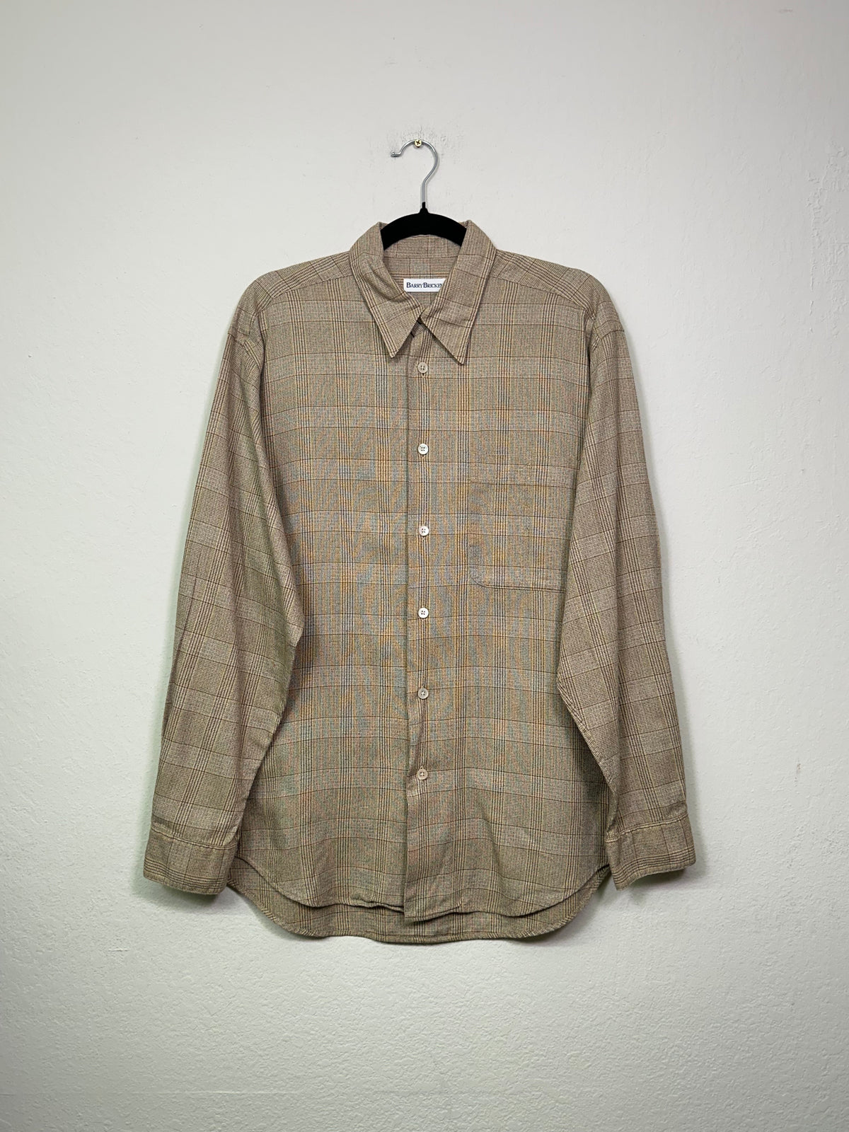 Plaid Cotton Button-Up Shirt