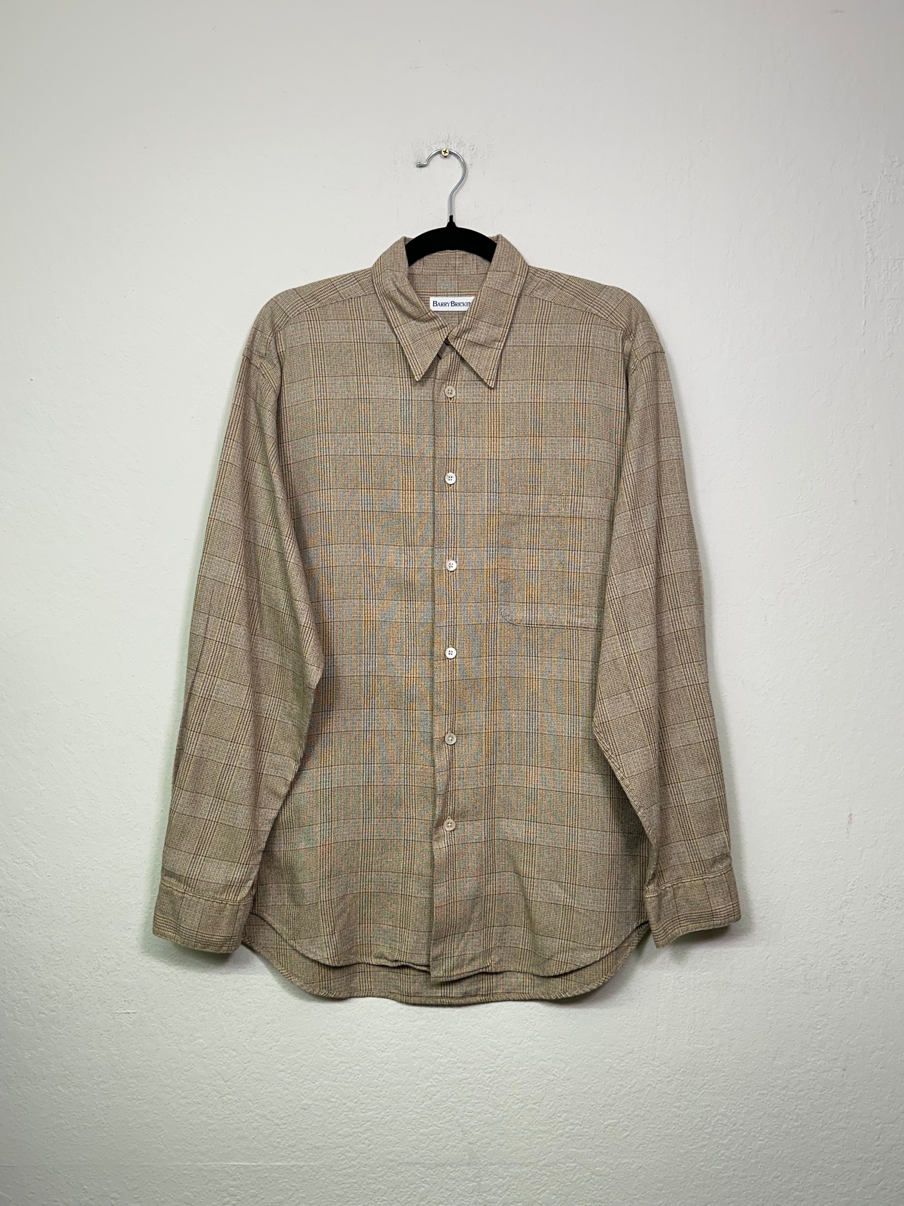 Plaid Cotton Button-Up Shirt