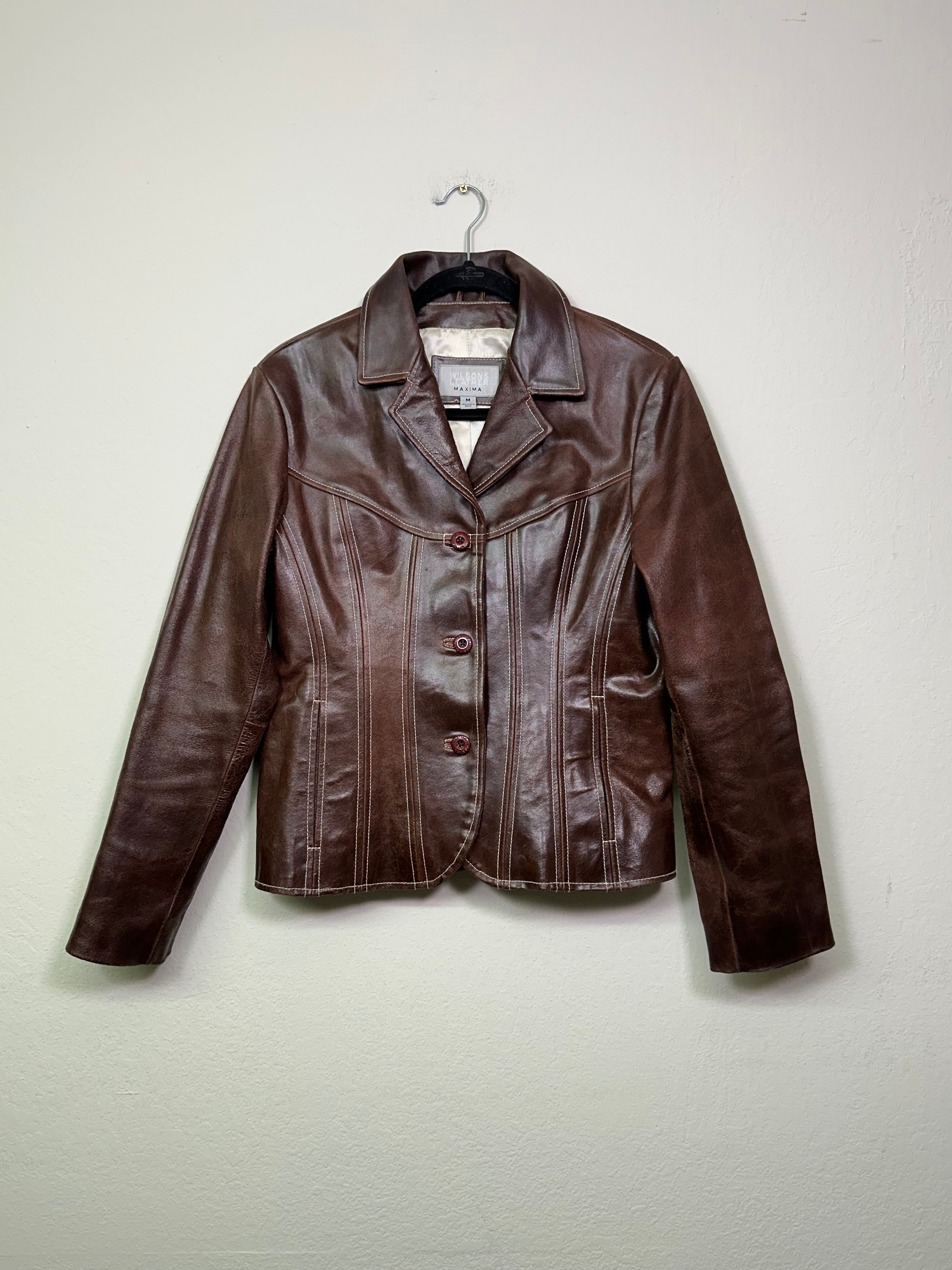 Wilson’s Maxima Brown Leather Jacket