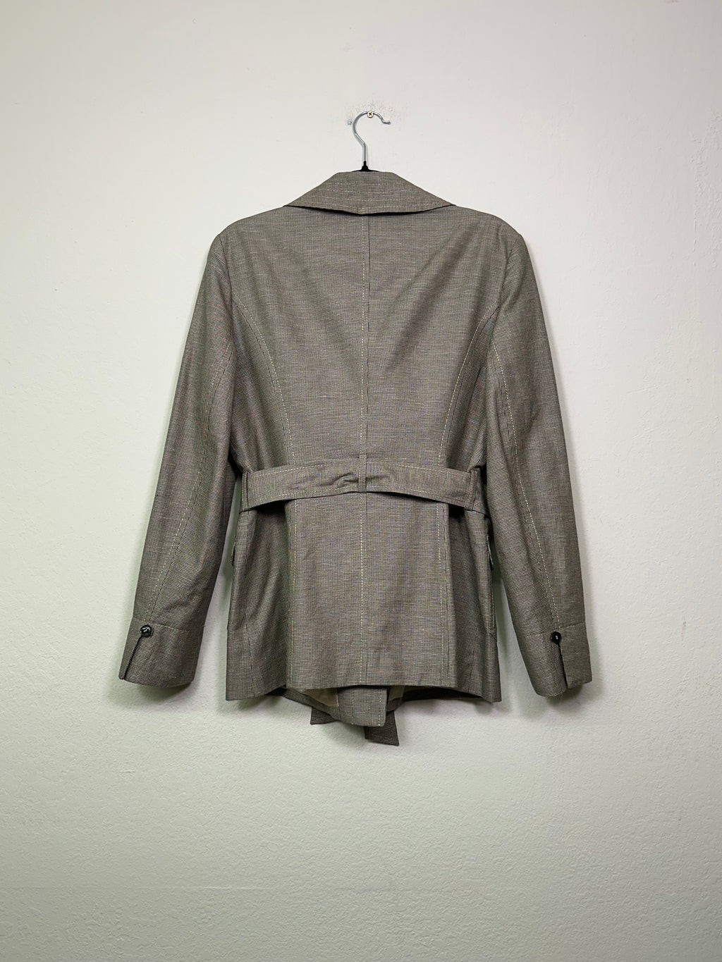 Linen-Cotton Belted Trench Jacket