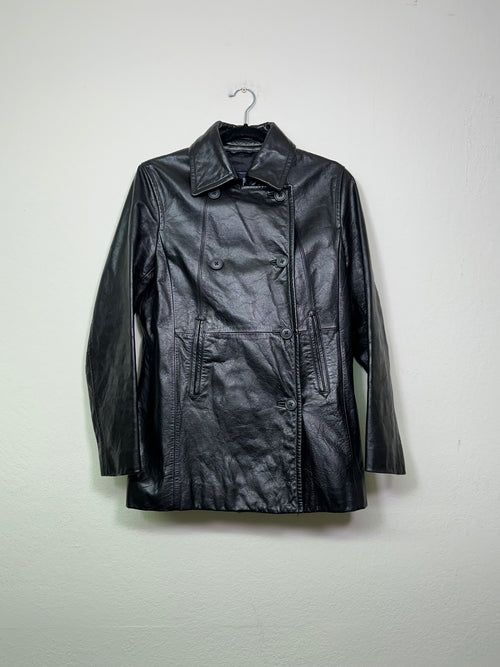 2002 GAP Double-Breasted Leather Jacket