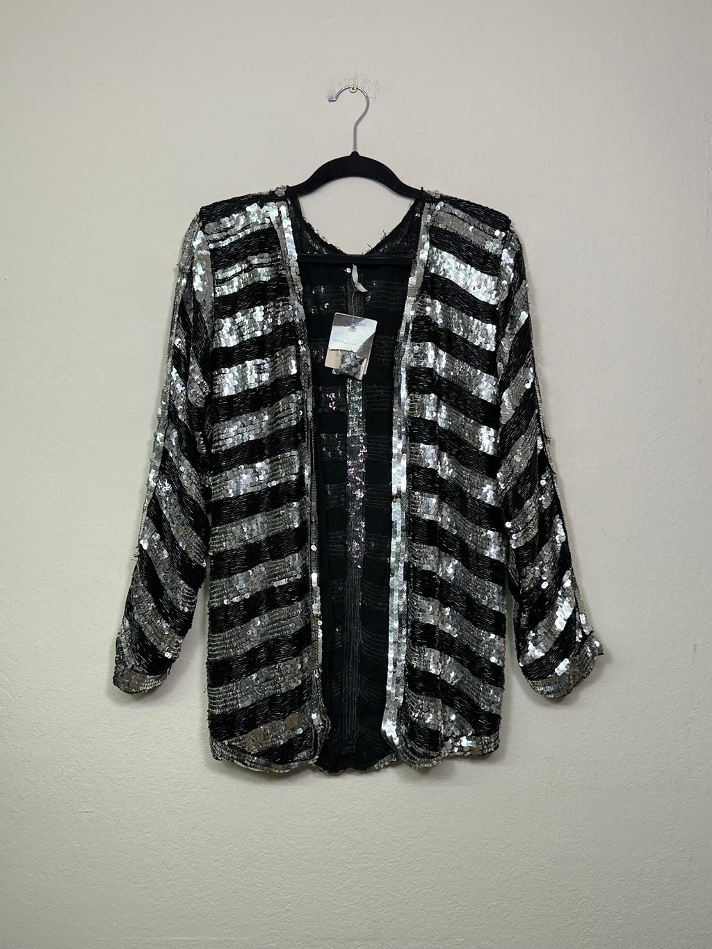 Tan-Chho Silk Sequin Cardigan