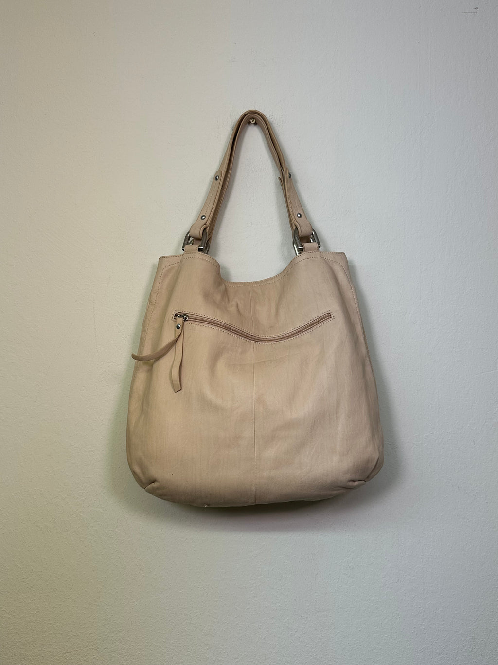 Wrinkled Leather Shoulder Bag