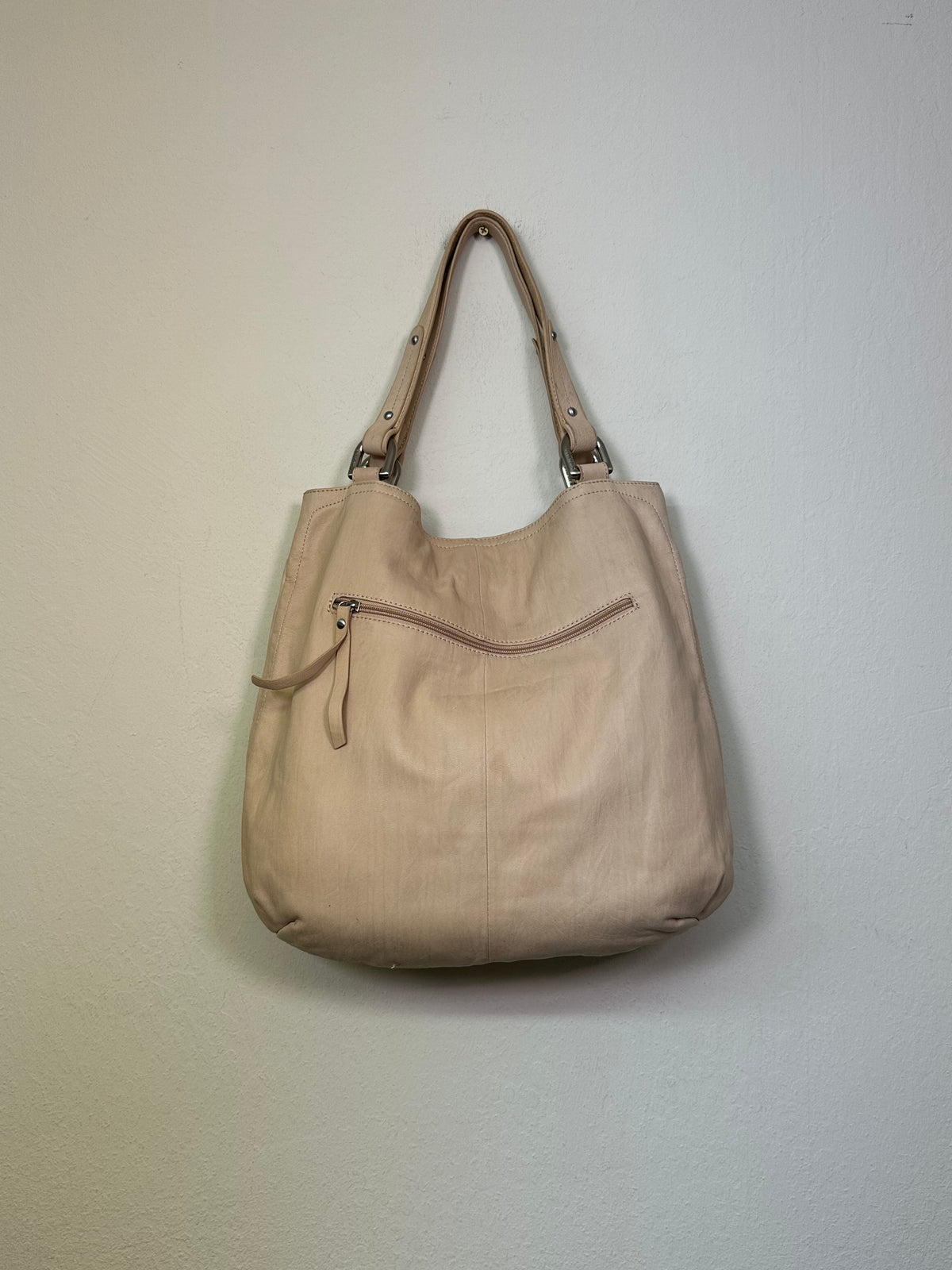 Wrinkled Leather Shoulder Bag