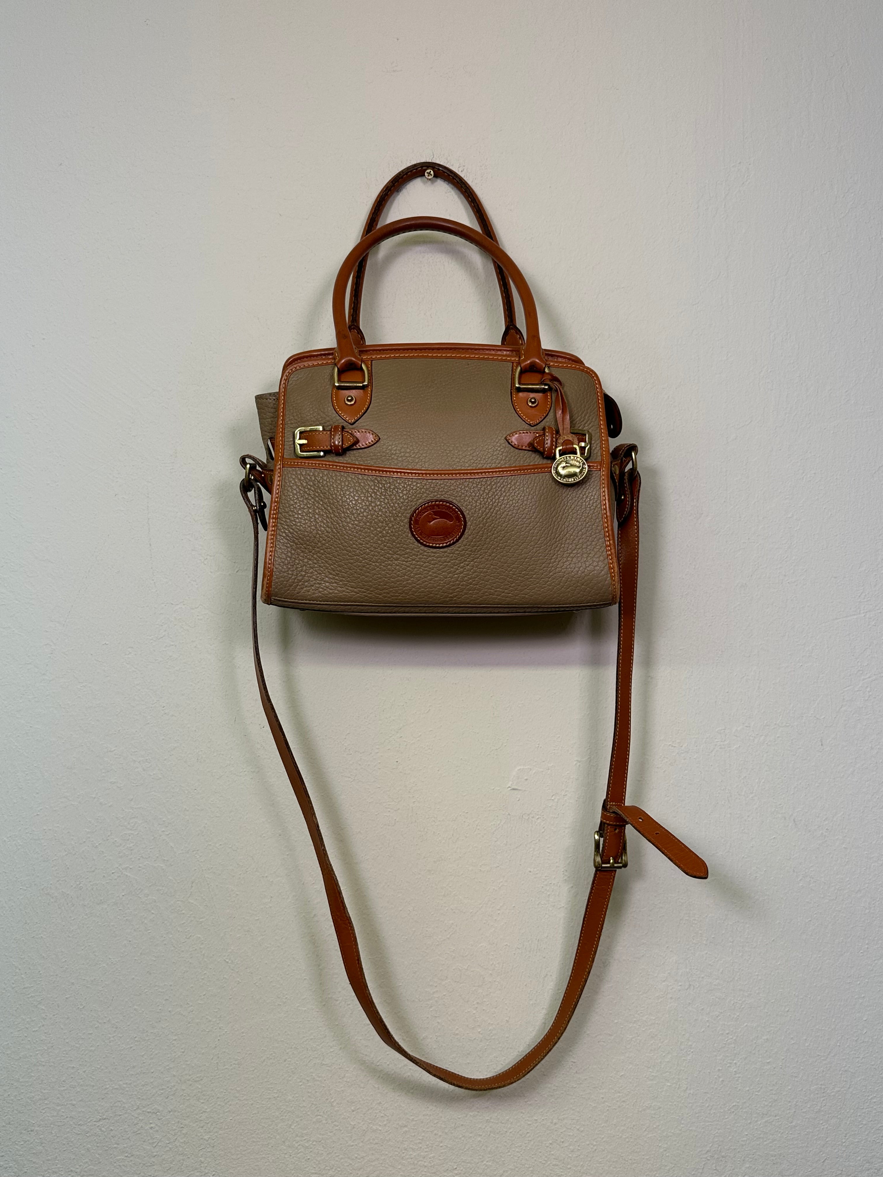 Dooney & Bourke Pebbled Leather Satchel with Crossbody Strap