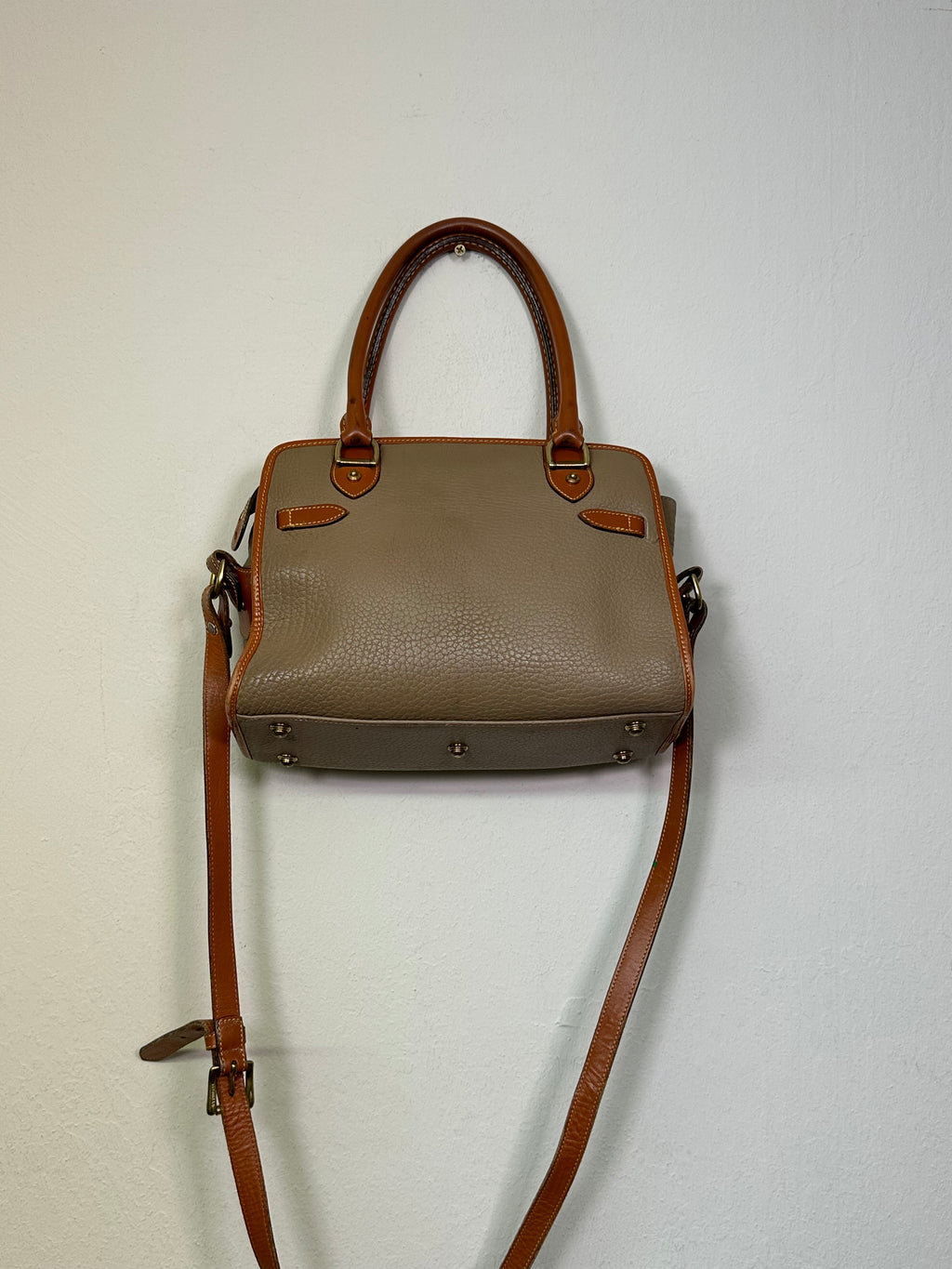 Dooney & Bourke Pebbled Leather Satchel with Crossbody Strap