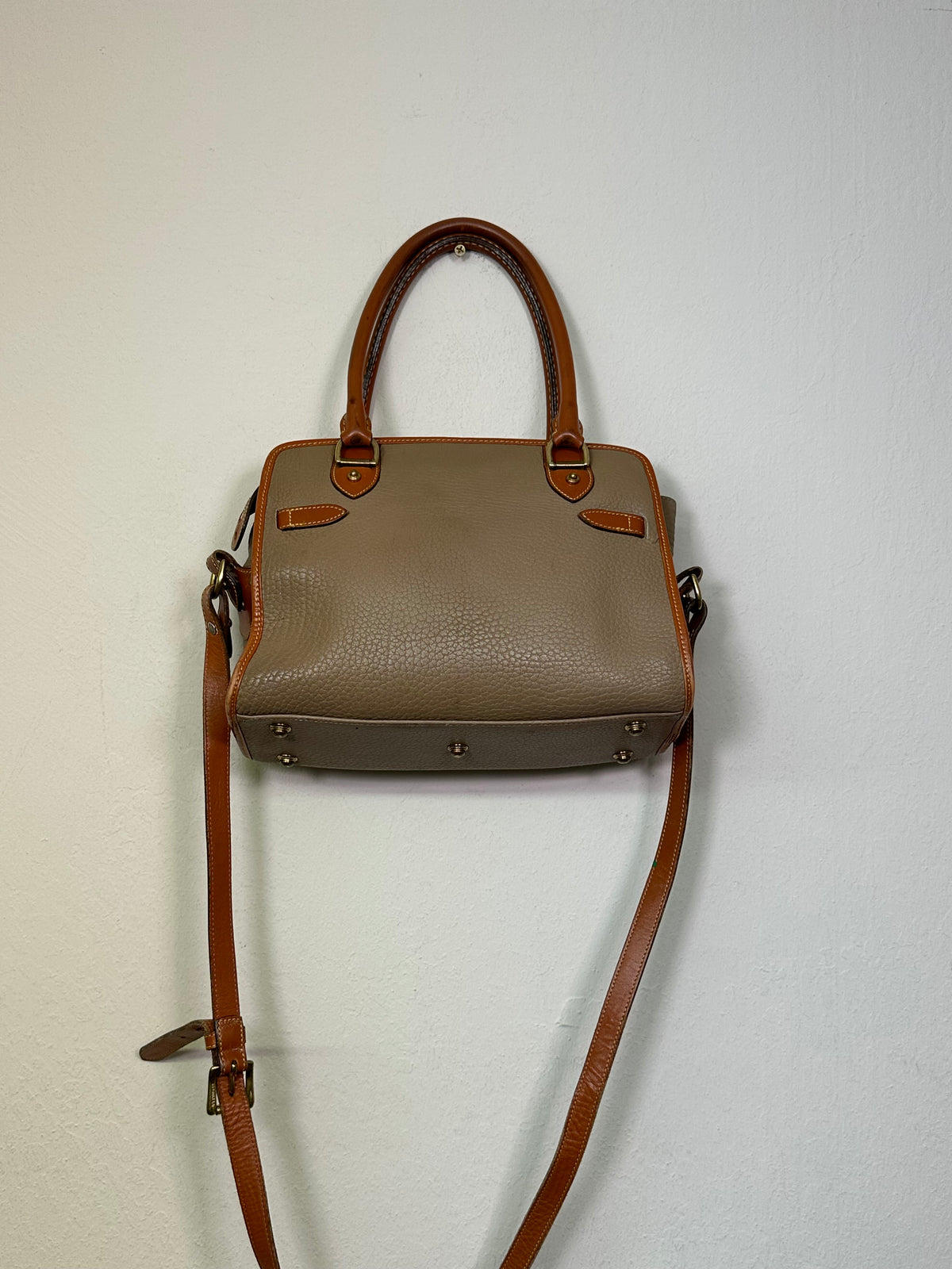 Dooney & Bourke Pebbled Leather Satchel with Crossbody Strap
