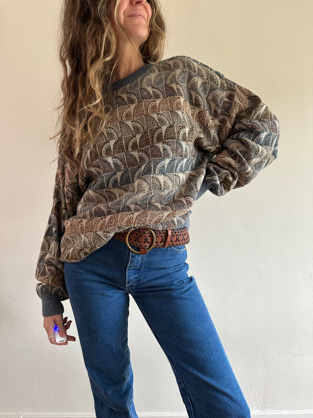 Patterned Knit Sweater