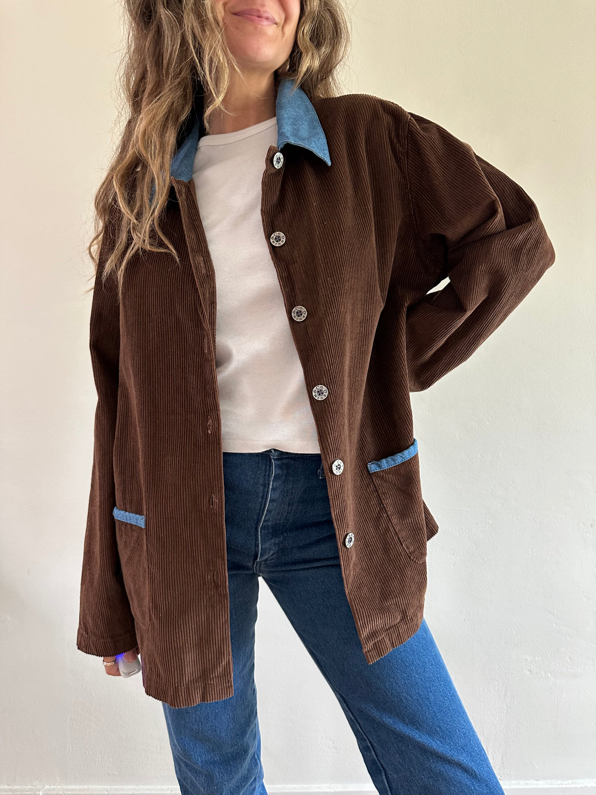 Corduroy Button-Up Jacket