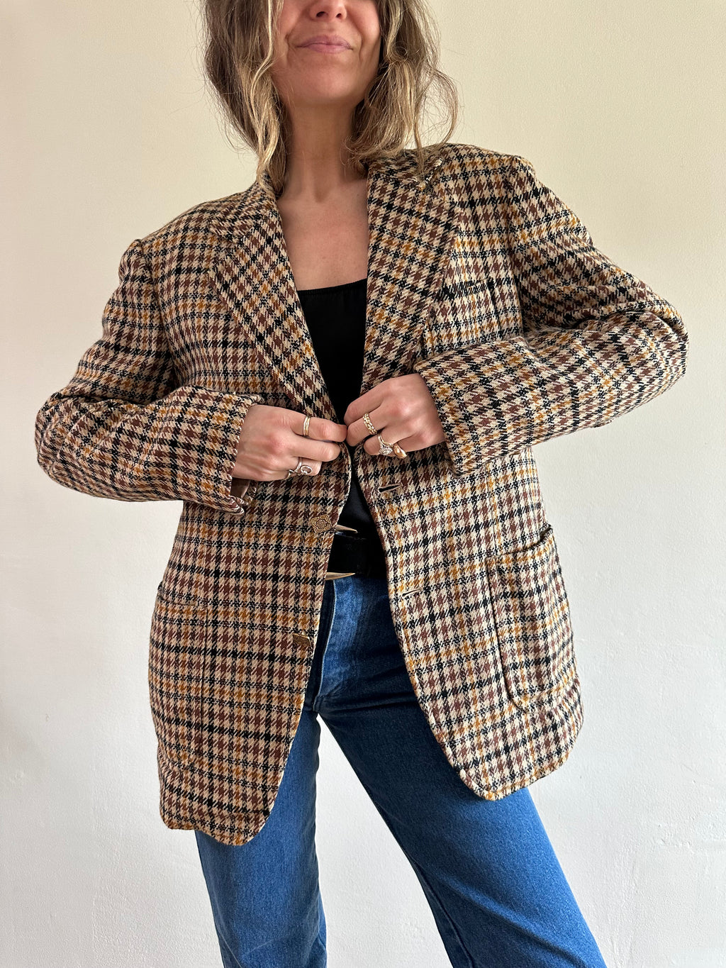 70s Plaid Blazer