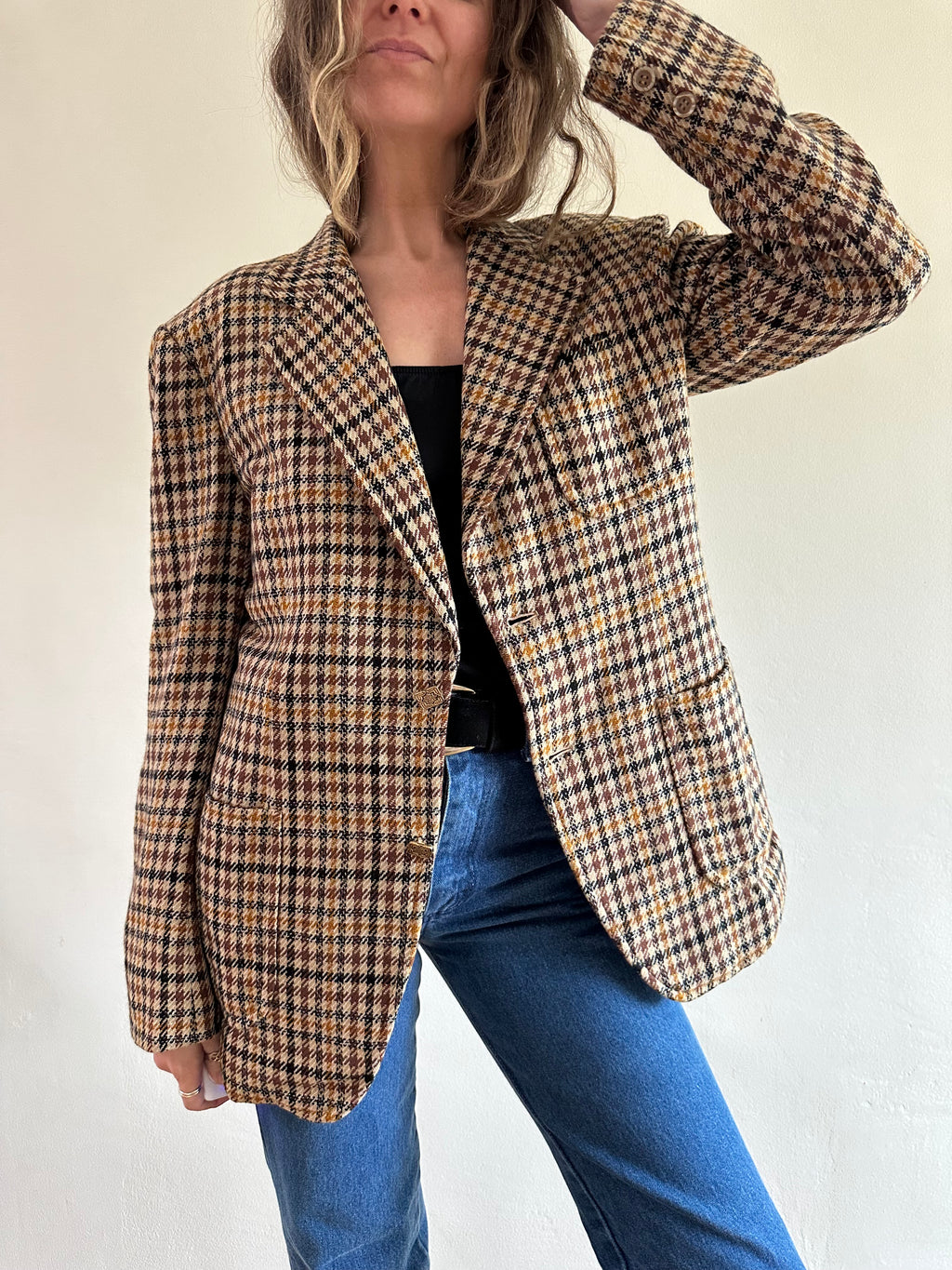 70s Plaid Blazer