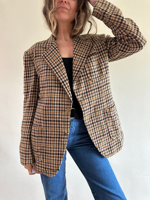 70s Plaid Blazer
