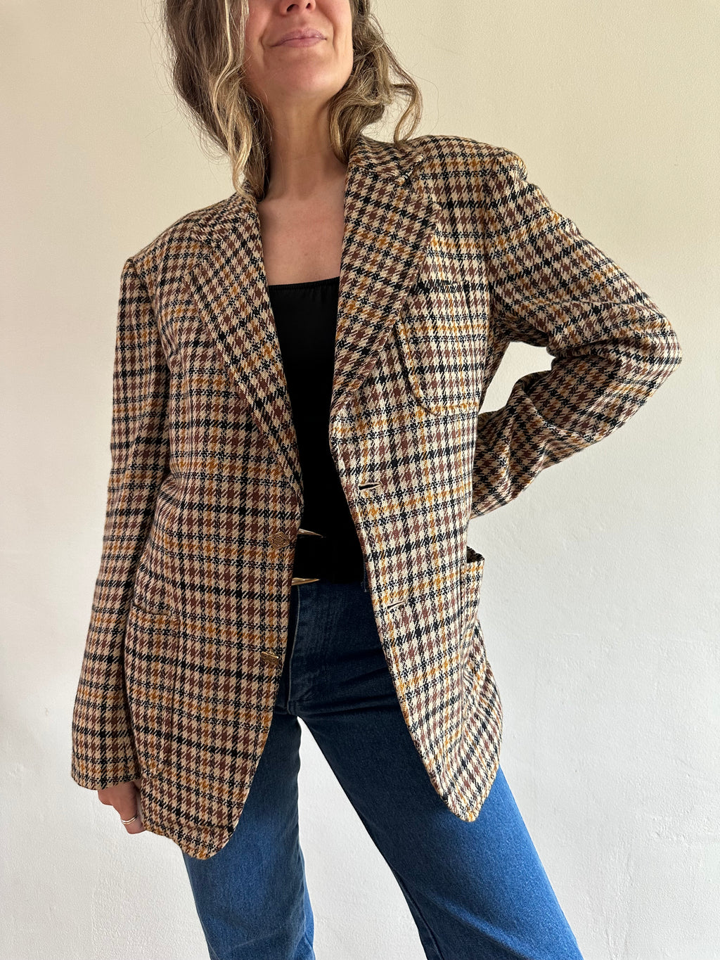 70s Plaid Blazer