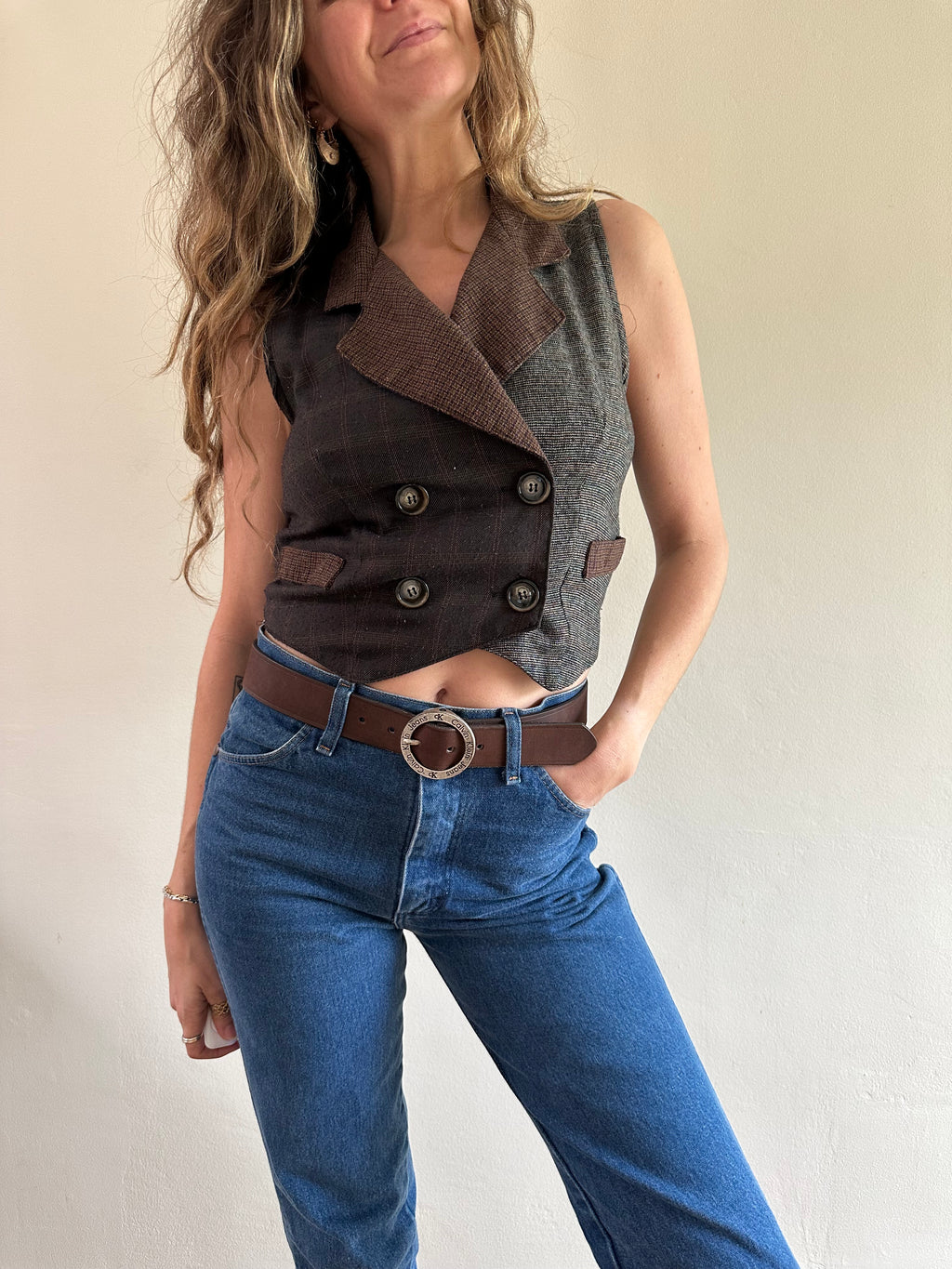 Patchwork Vest & Blazer Set