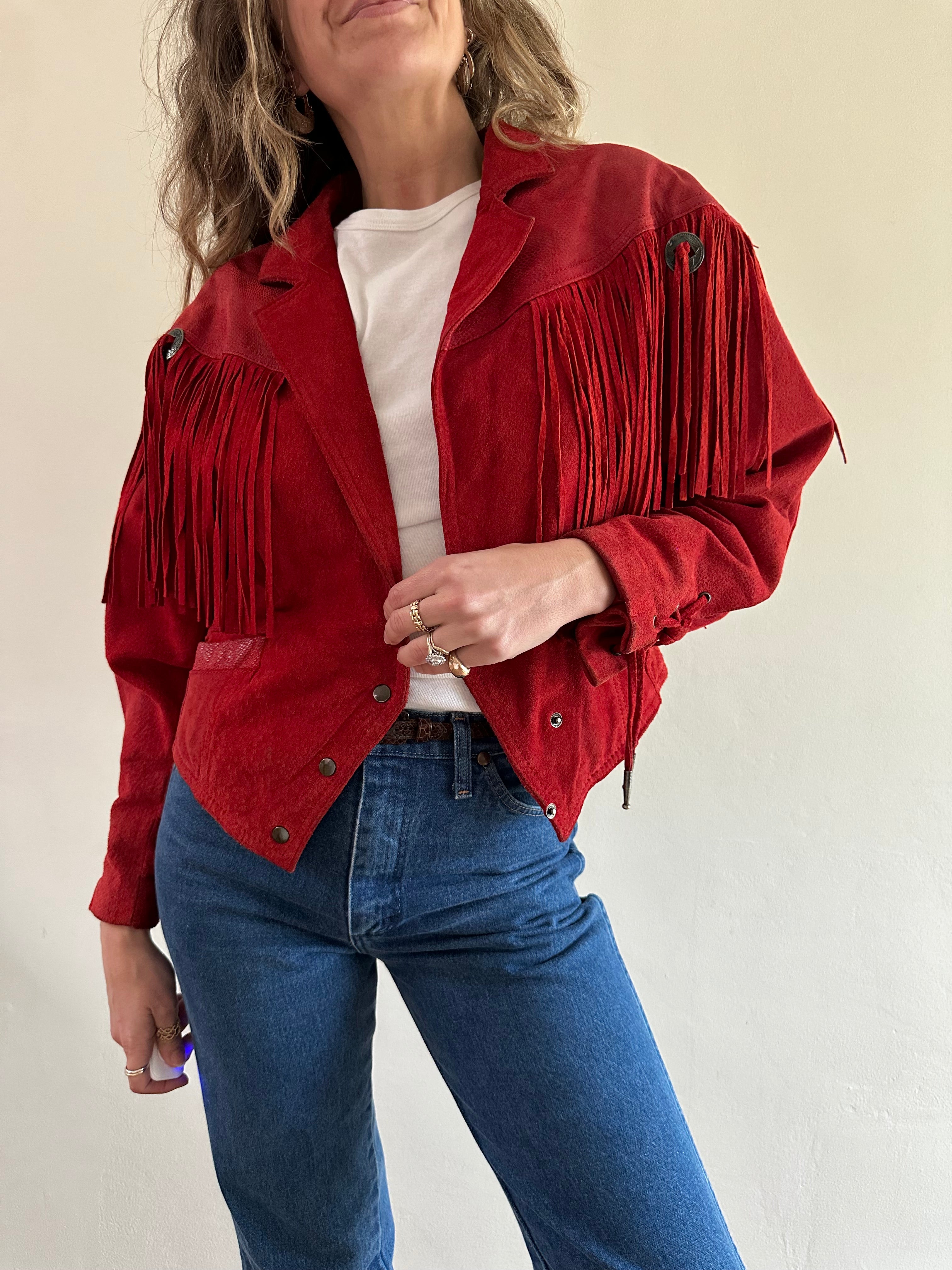 Western Fringe Leather Jacket