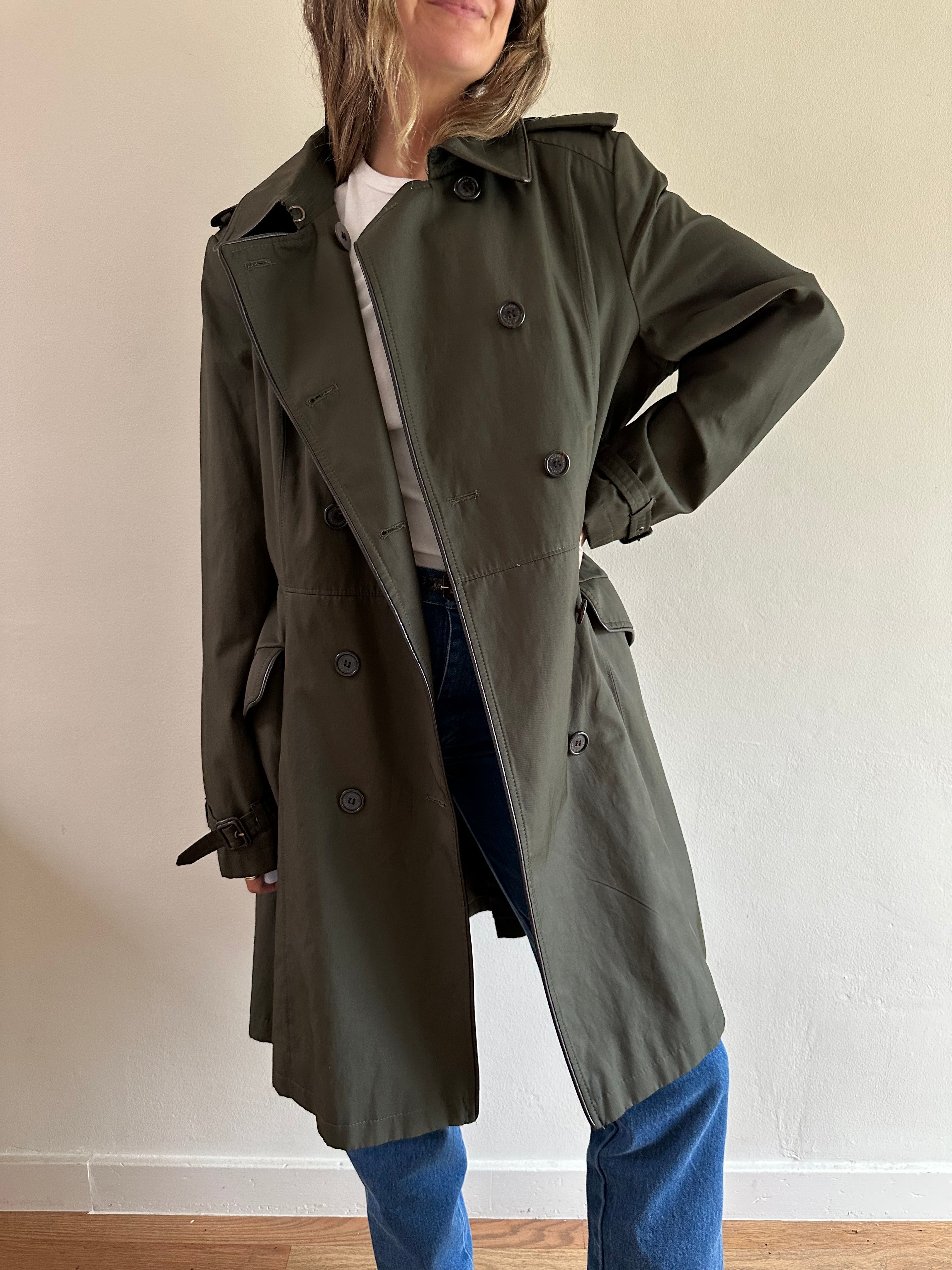 Lauren Ralph Lauren Olive Trench Coat