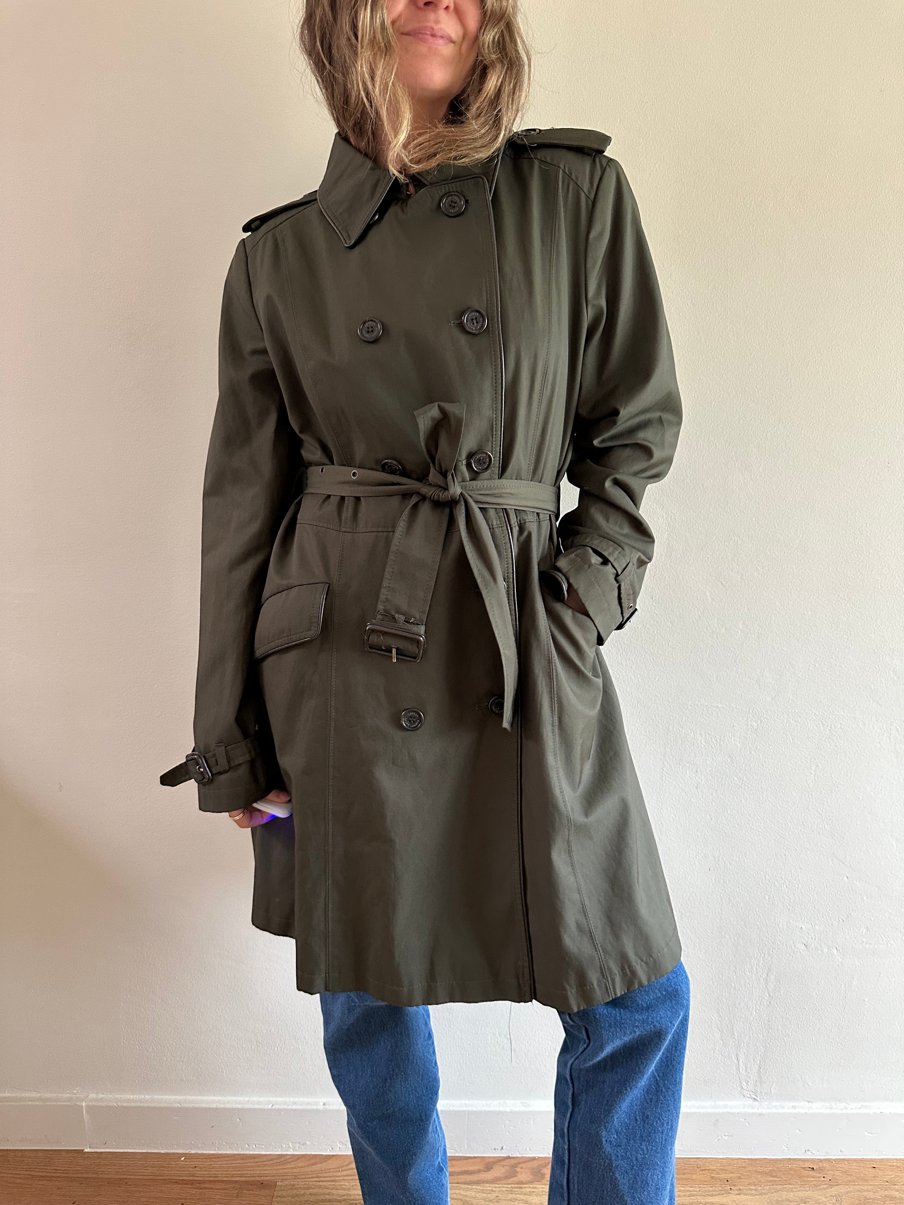 Lauren Ralph Lauren Olive Trench Coat