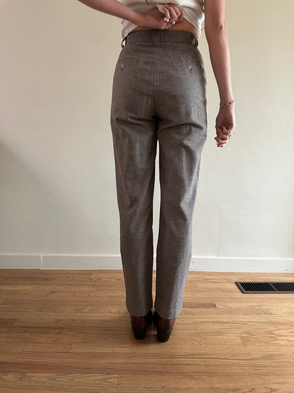 90s Cotton Textured Trouser