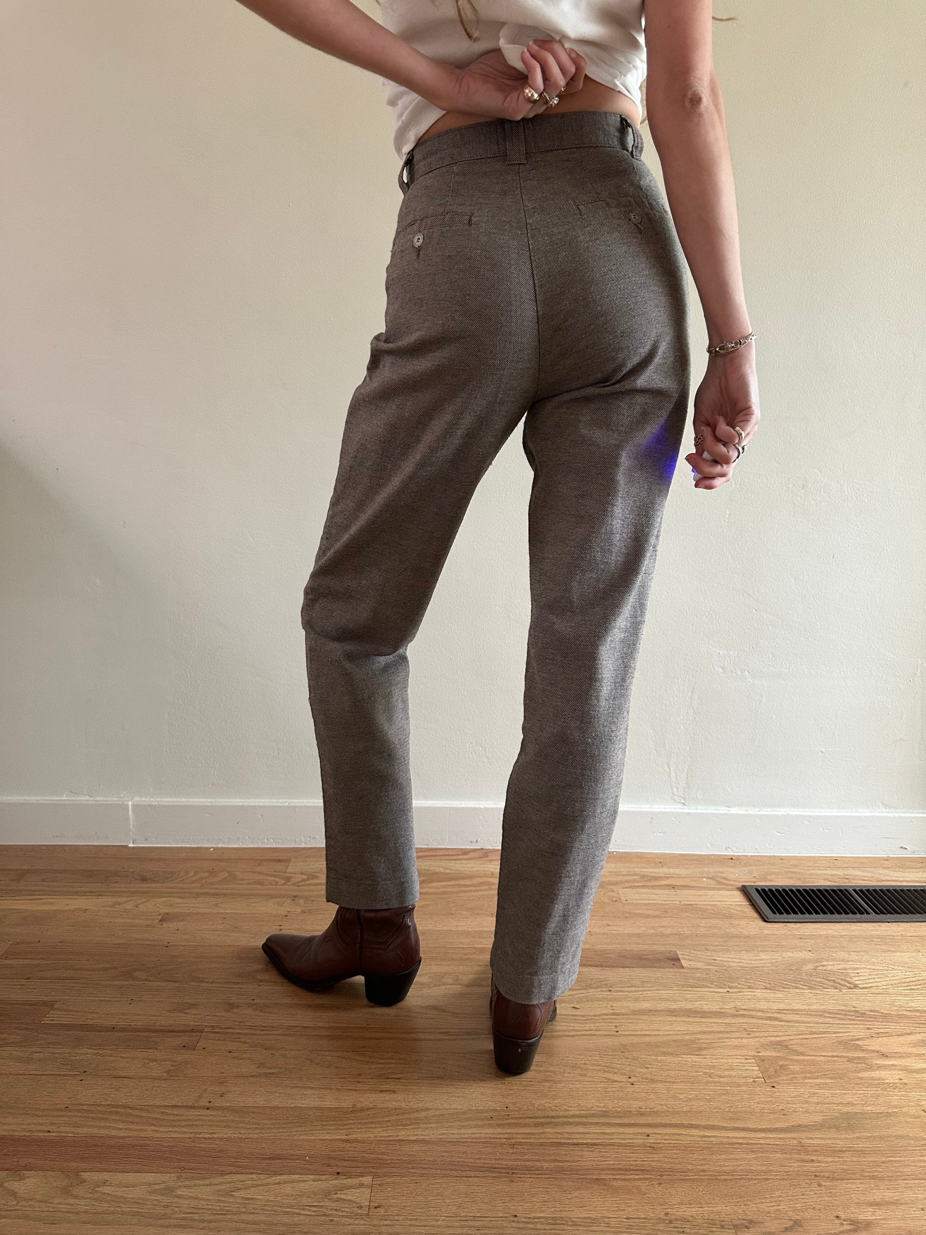 90s Cotton Textured Trouser