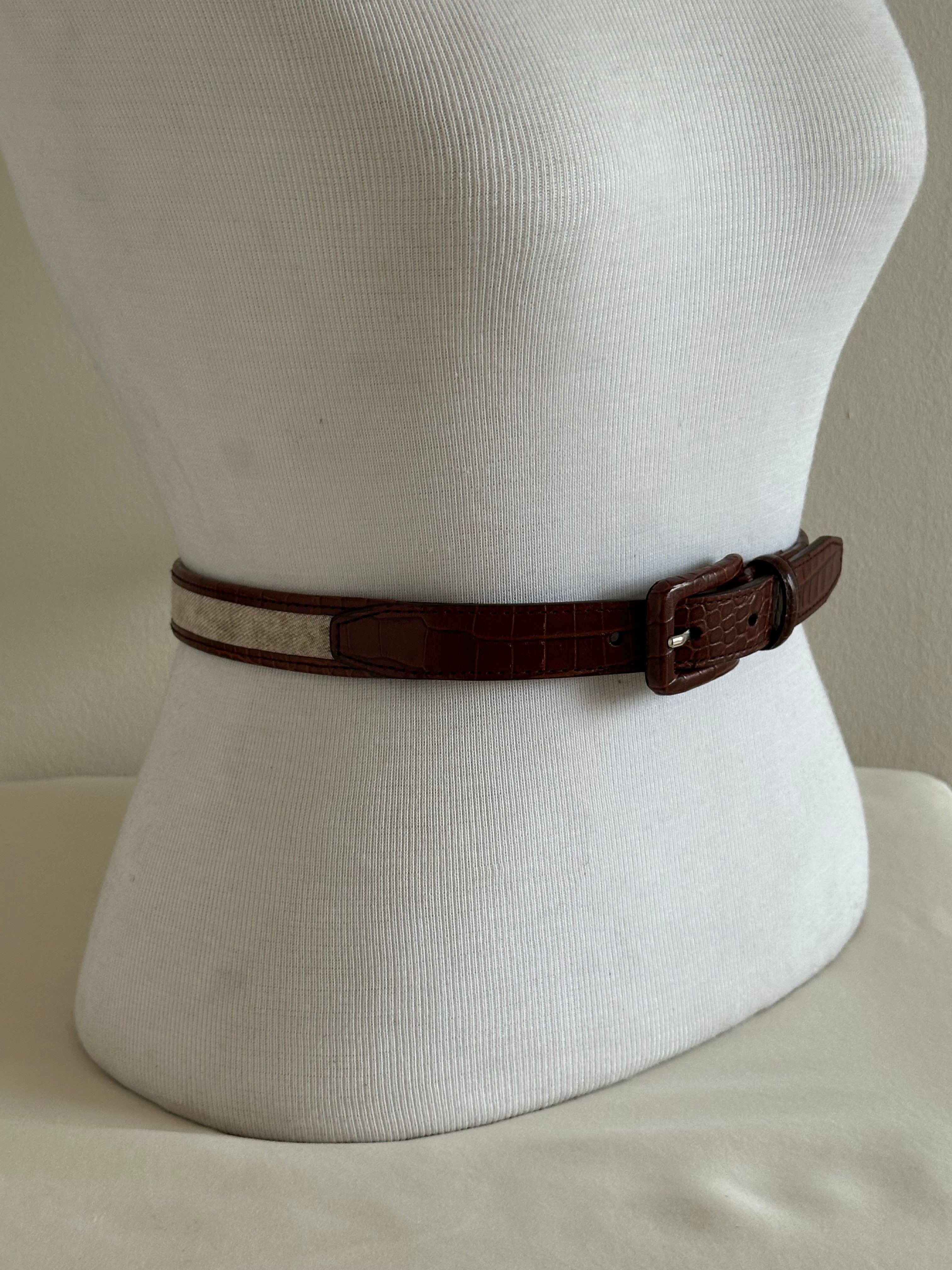 Leather & Fabric Panel Belt