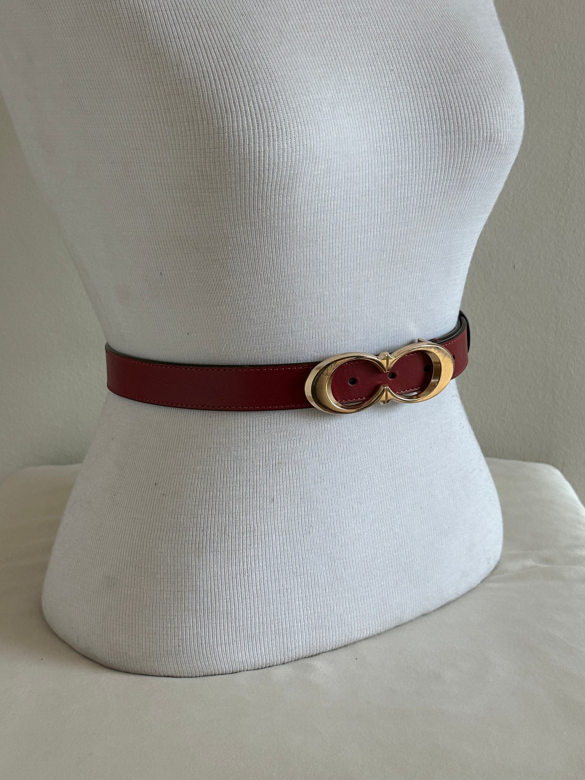 Coach Red Leather Belt