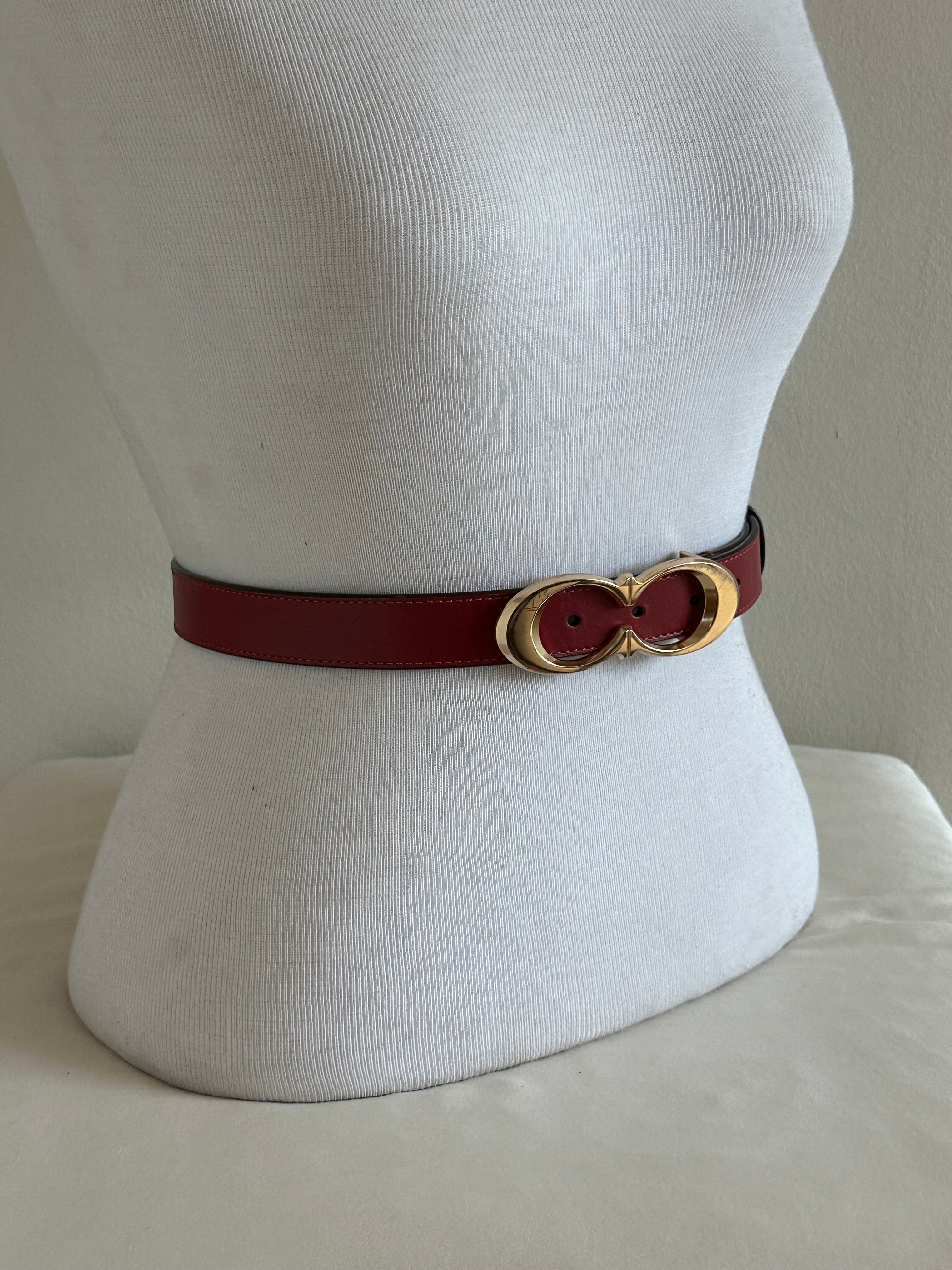 Coach Red Leather Belt