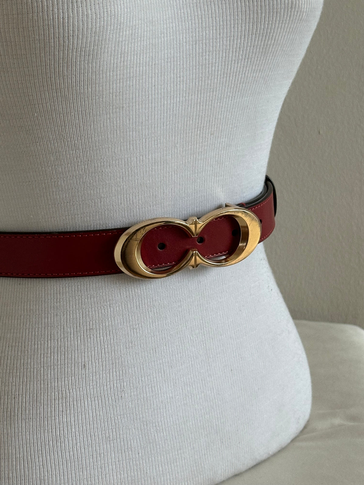 Coach Red Leather Belt