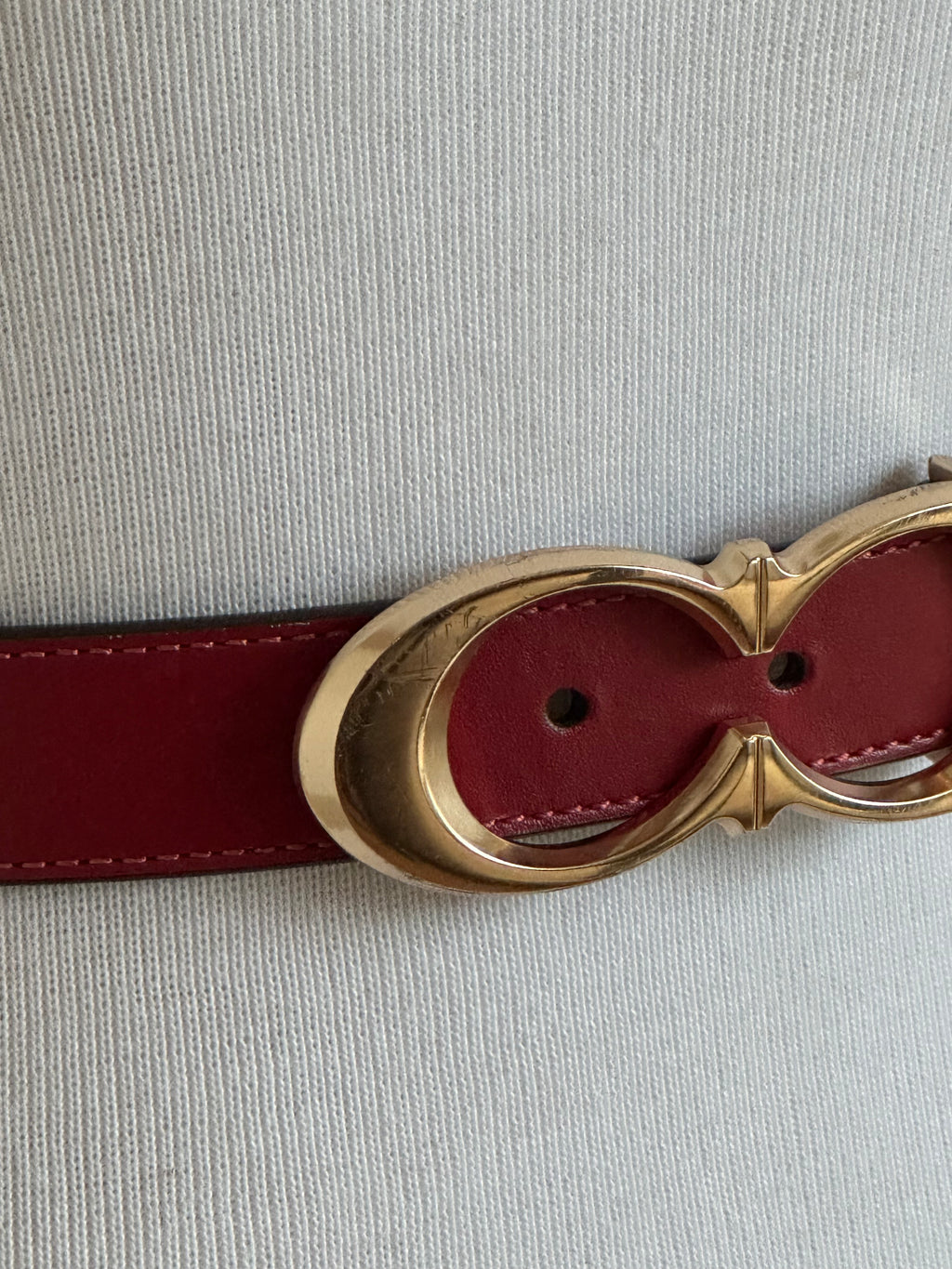 Coach Red Leather Belt